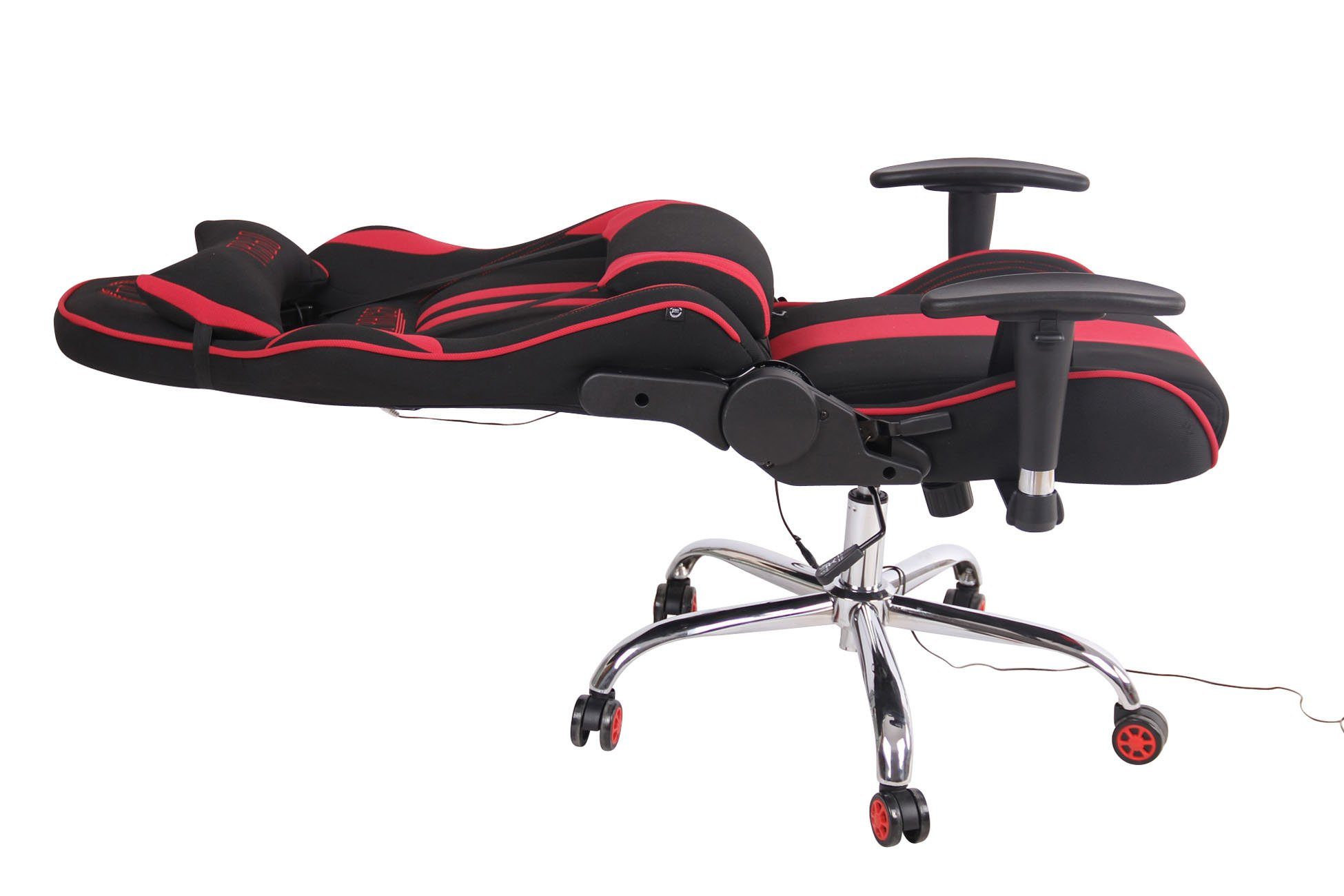 CLP schwarz/rot Stoff, Chair Gaming Massagefunktion Limit XM mit