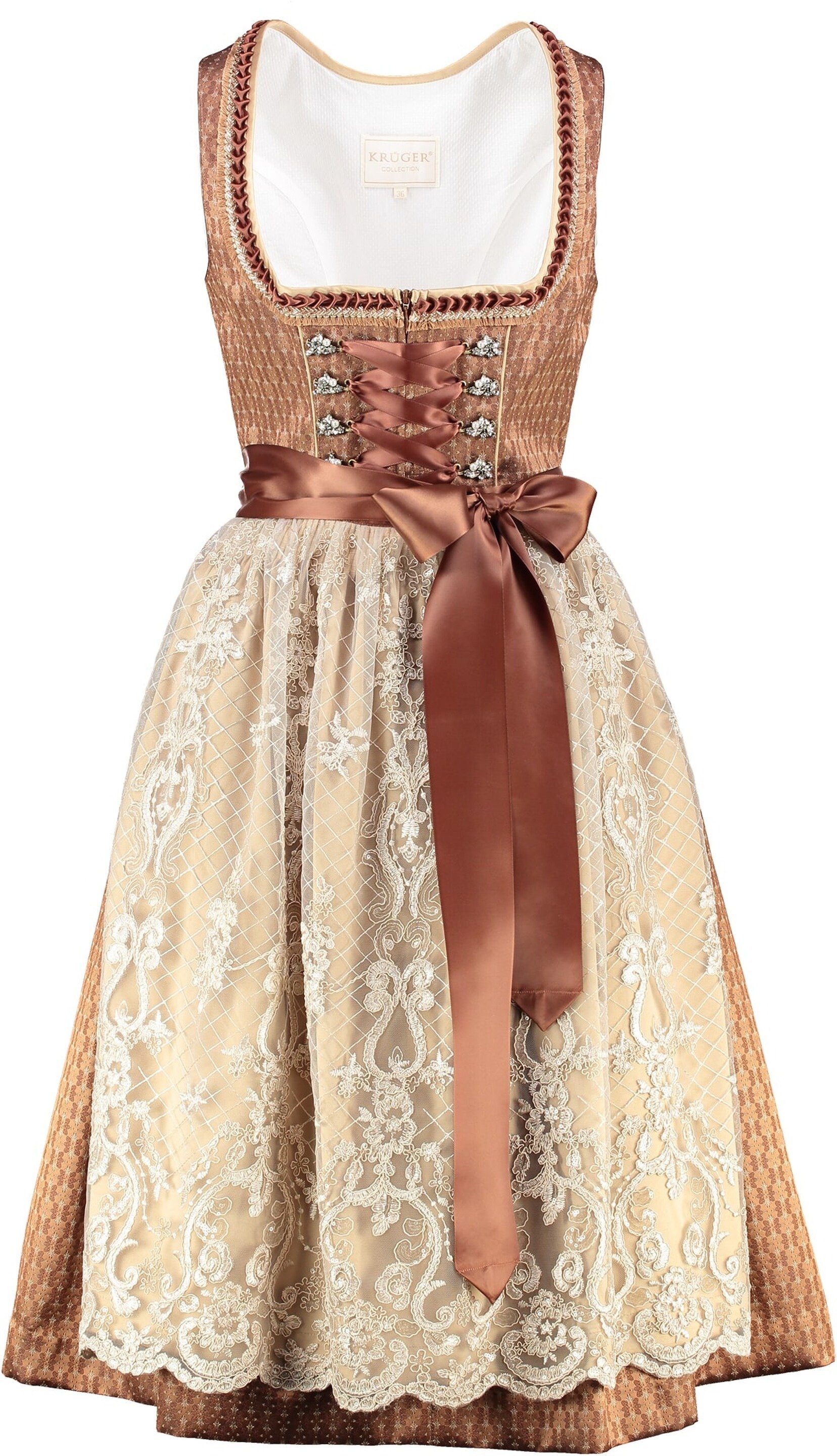 KRÜGER COLLECTION Dirndl KRÜGER COLLECTION Dirndl braun Paisleymuster Tara