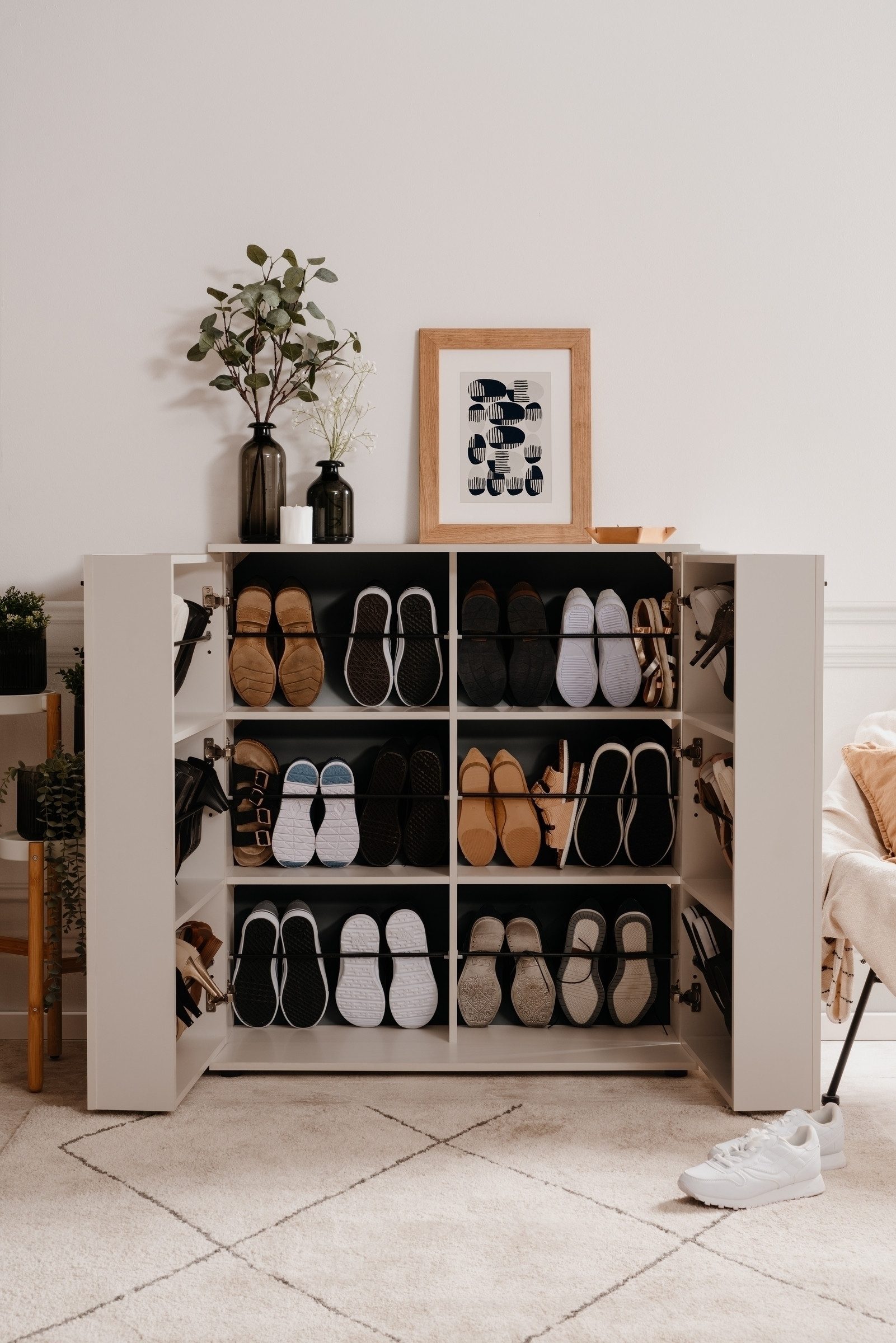 Finori Schuhschrank in samt - 100x110x34cm (BxHxT)