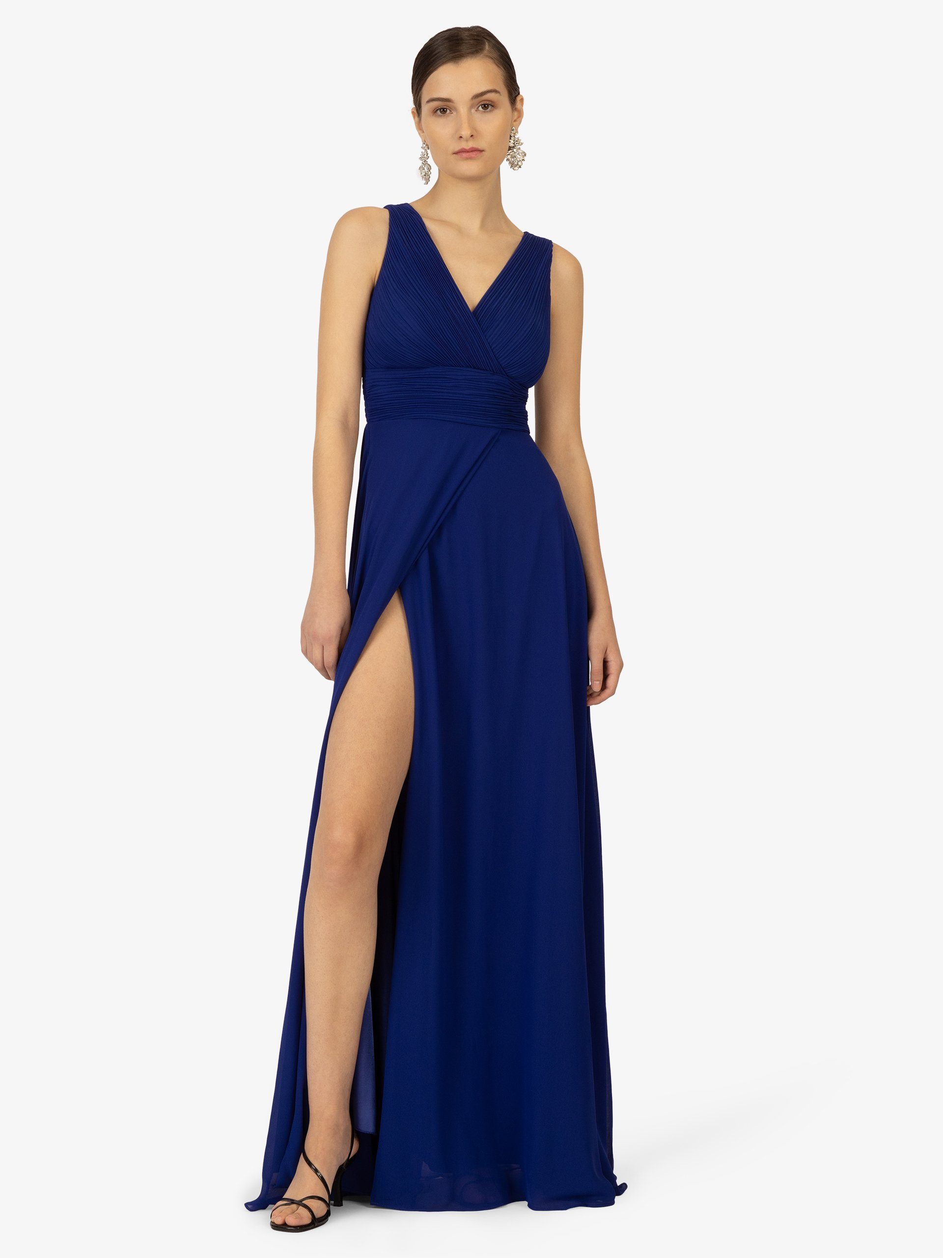 Kraimod Abendkleid mit V-ausschnitt vorne und Rückenausschnitt hinten