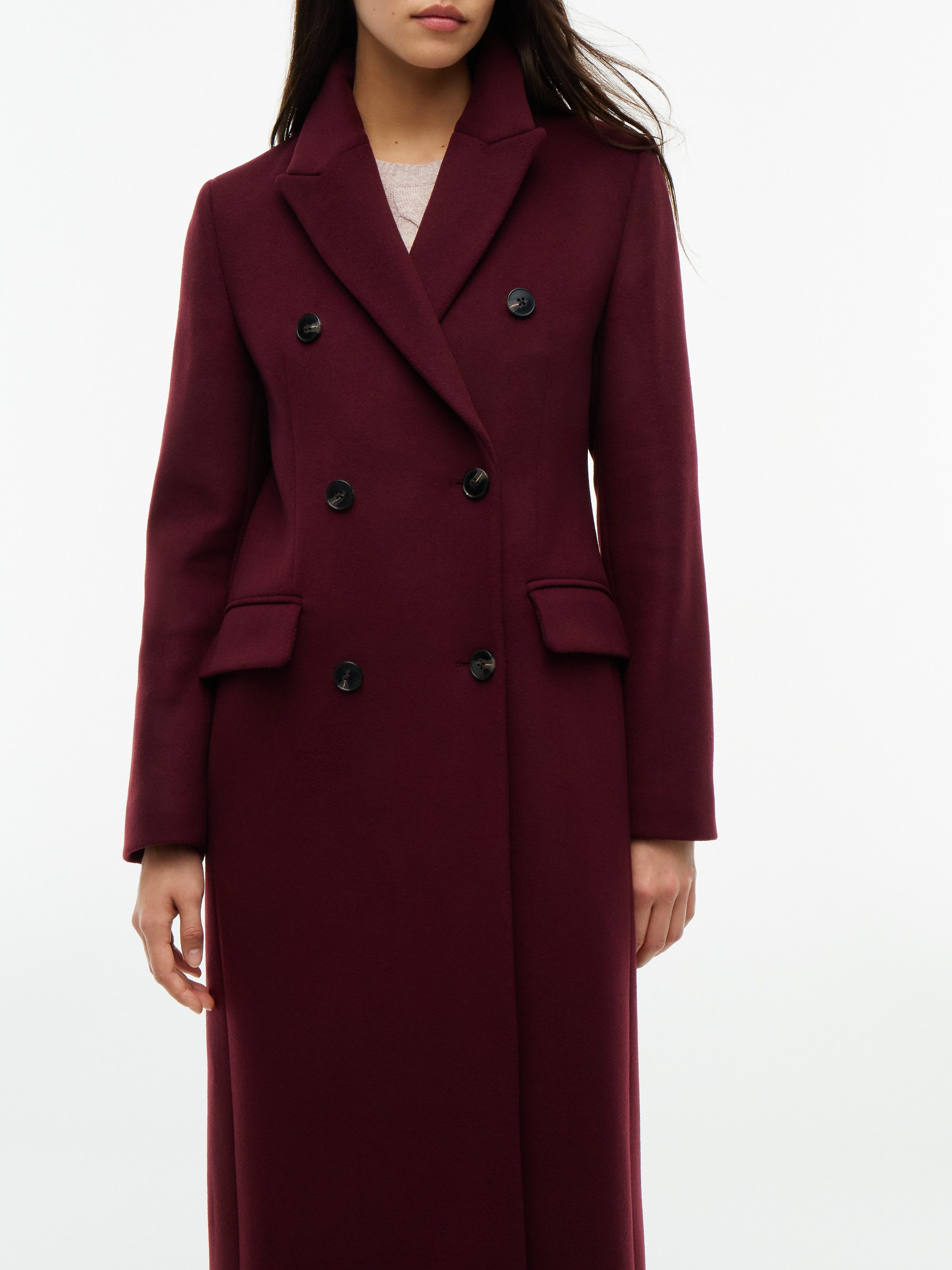 Tommy Hilfiger Langmantel WOOL CLASSIC DB LONG COAT Materialmix, mit Wolle