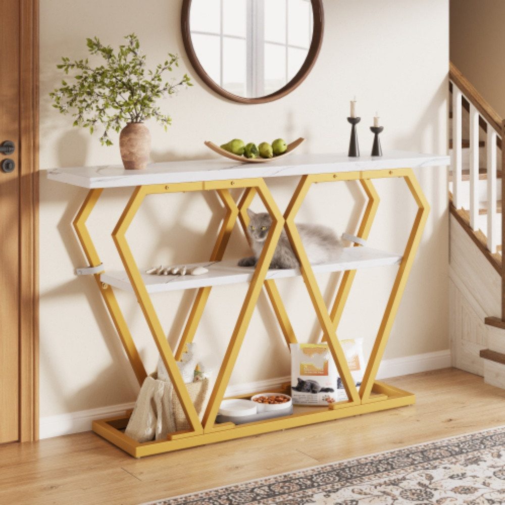 XDeer Konsolentisch Konsolentisch,Küchentisch, Balkontisch -, Holztisch Esszimmer 120 x 29,5 x 80 cm