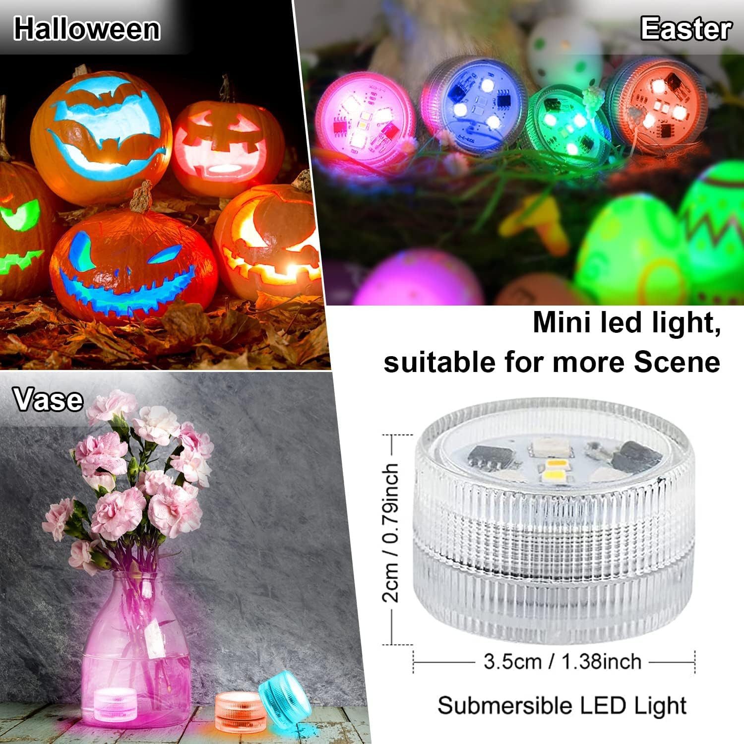 FELIXLEO LED-Lichterkette Mini Unterwasser Licht RGB günstig online kaufen