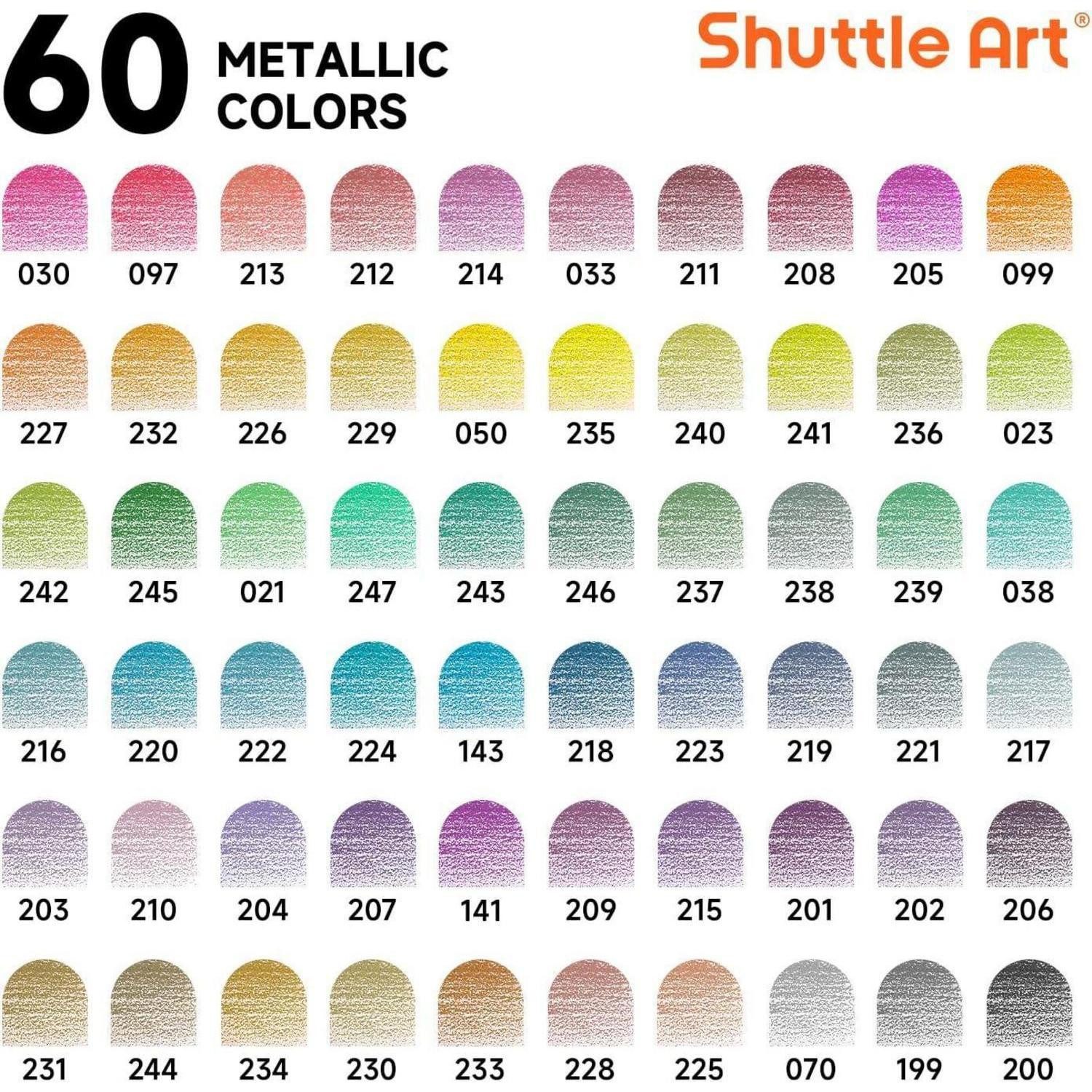 LuxusKollektion Buntstift 60 Metallic Glitzer Buntstifte Set für