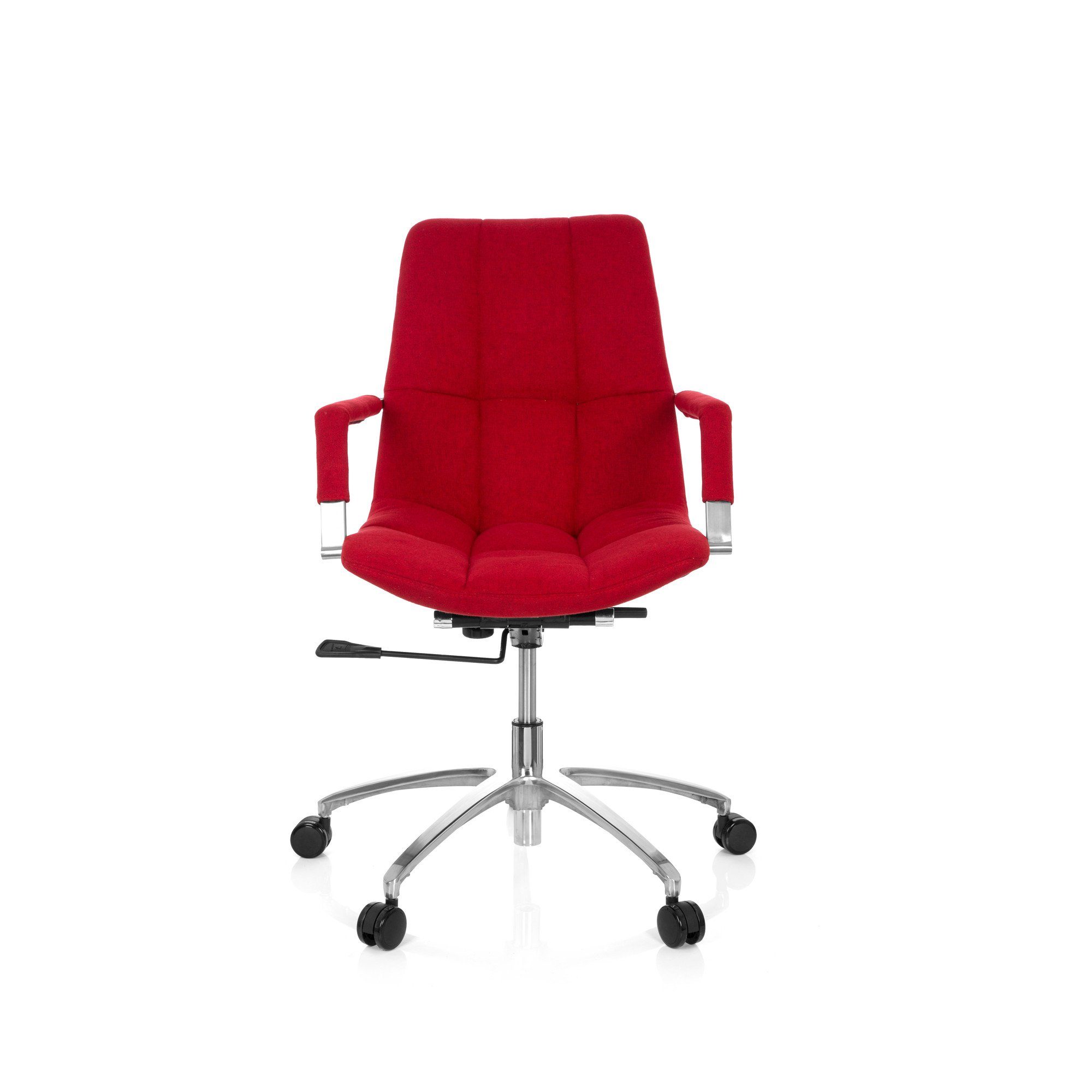 hjh OFFICE Drehstuhl Home Office Bürostuhl SARANTO Stoff mit Armlehnen (1 St), Schreibtischstuhl ergonomisch Rot