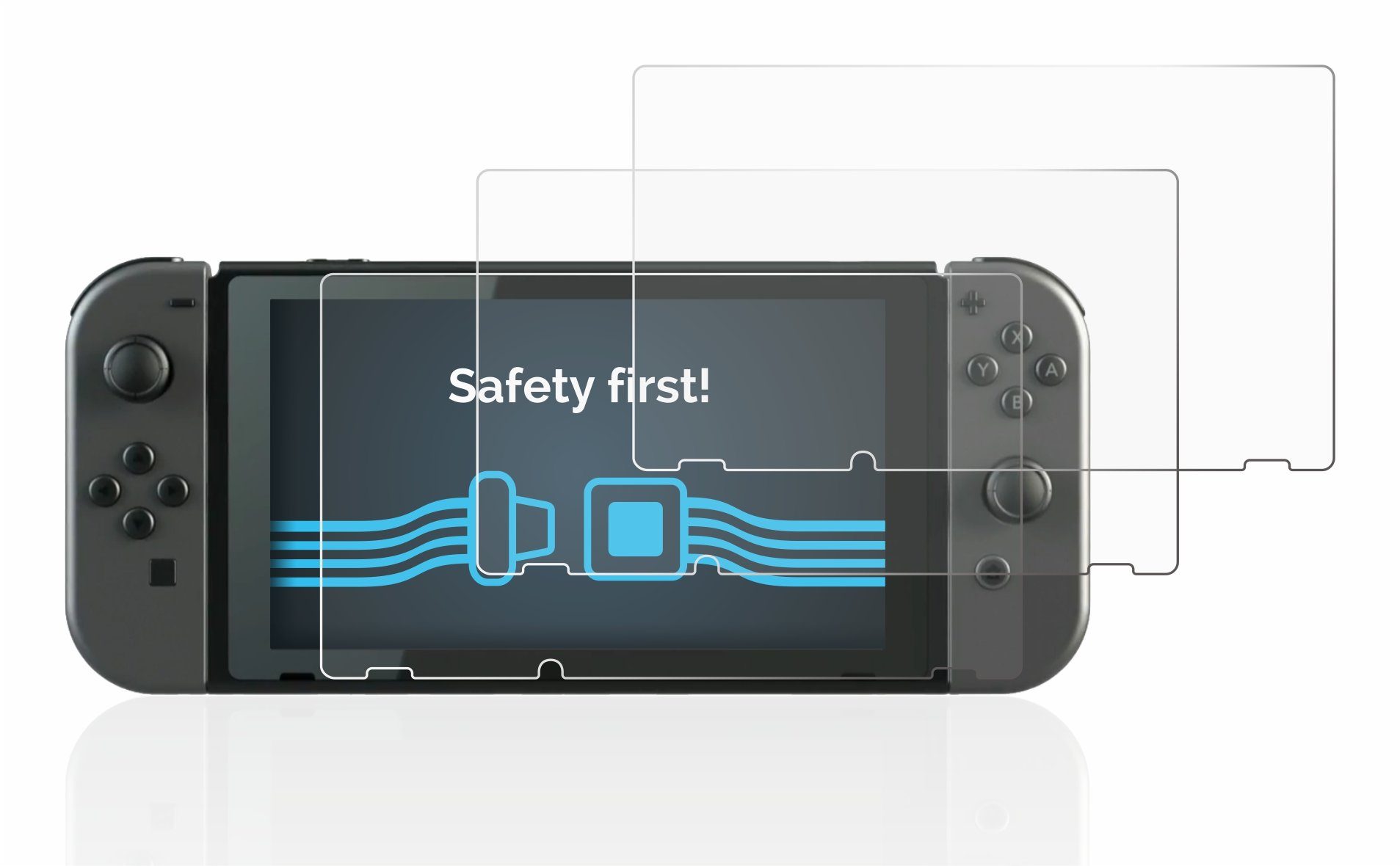 Savvies Schutzfolie für Nintendo Switch, Displayschutzfolie, 18 Stück, Folie  klar