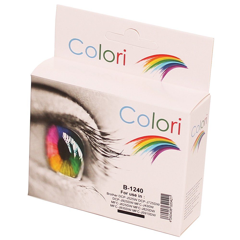 Colori Tintenpatrone (Kompatible Druckerpatrone für Brother LC-1220 BK LC-1240 Schwarz, MFC-J825DW MFC-J835DW MFC-J5910DW MFC-J6510DW MFC-J6710DW MFC-J6910DW)