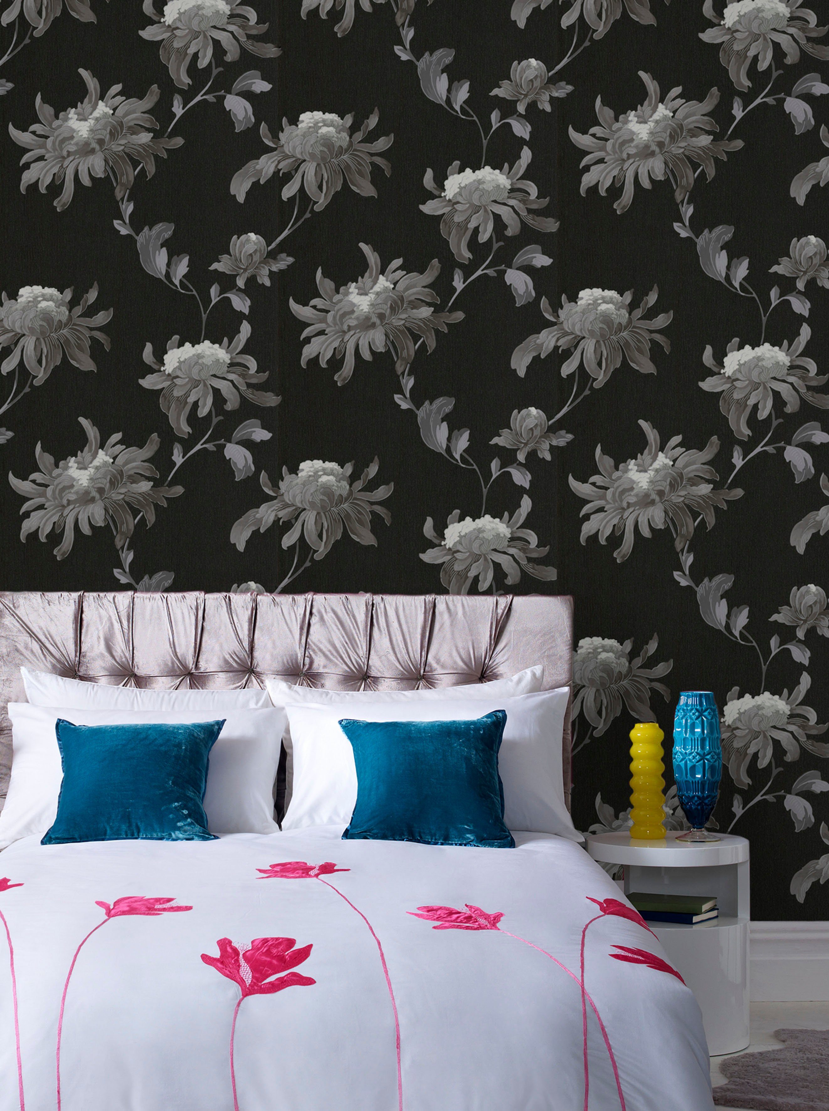 Boutique Vliestapete Blumen, aufgeschäumt, (1 St), FSC® zertifiziert, mit lebhaftem Druck, 10 Meter Länge