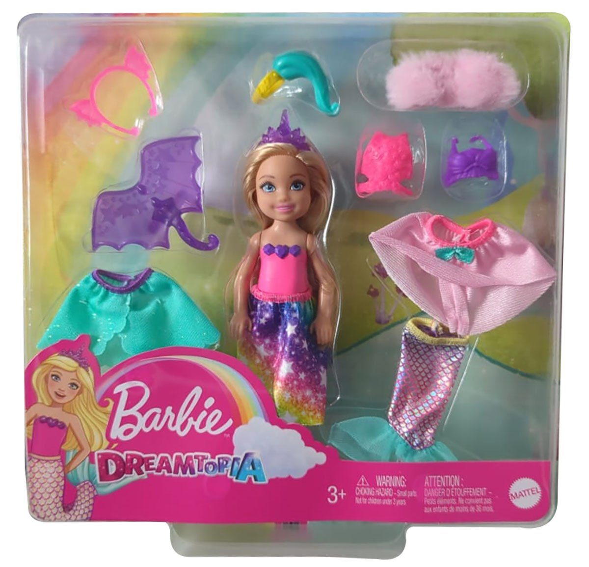 Mattel® Meerjungfrauenpuppe Mattel GTF40 Barbie Dreamtopia Chelsea Meerjungfra