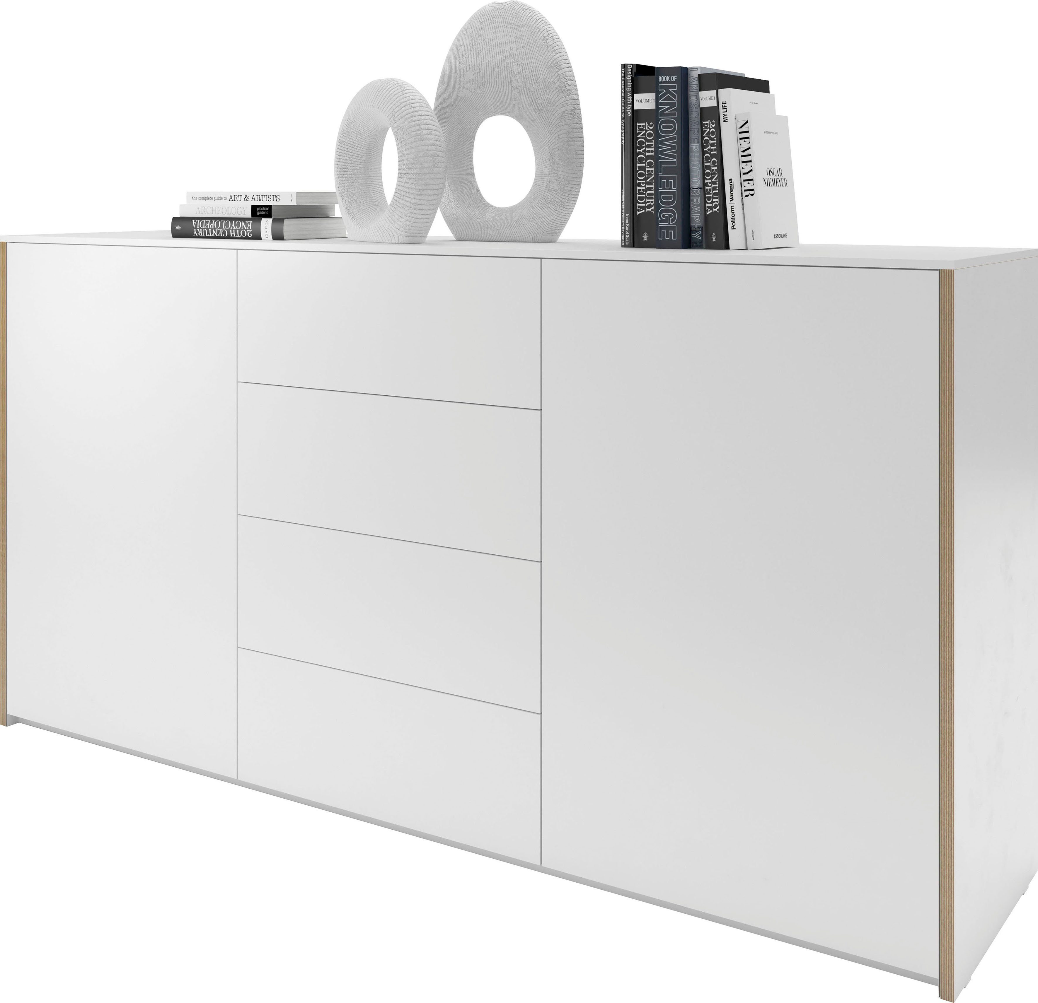 Plus, LIVING Vollauszug Müller mit SMALL Modular Schubkästen Sideboard