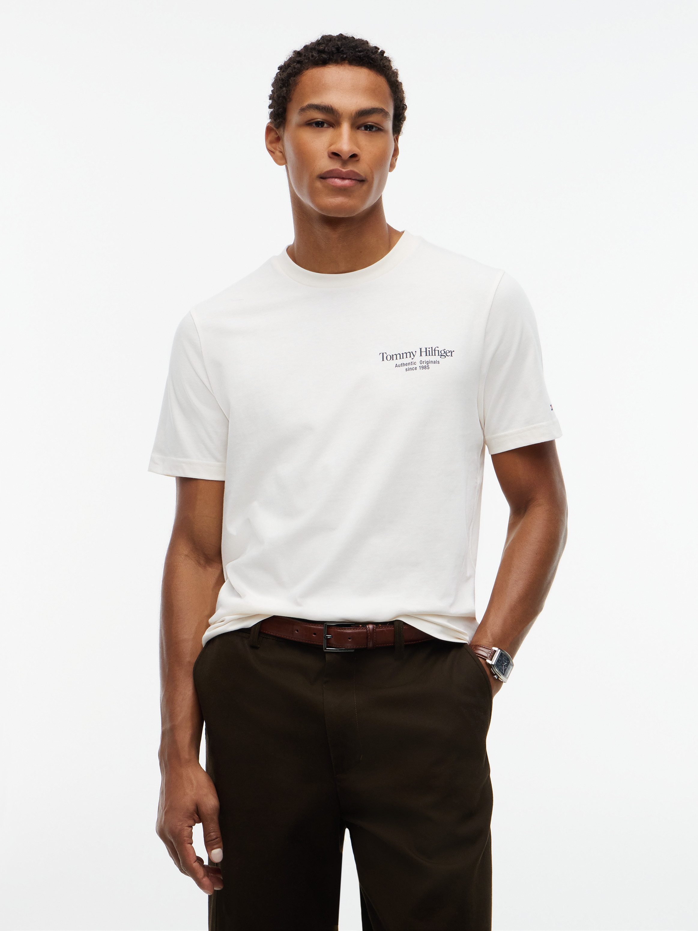 Tommy Hilfiger T-Shirt BACK TEXT SEASONAL GRAPHIC Jersey, normale Passform