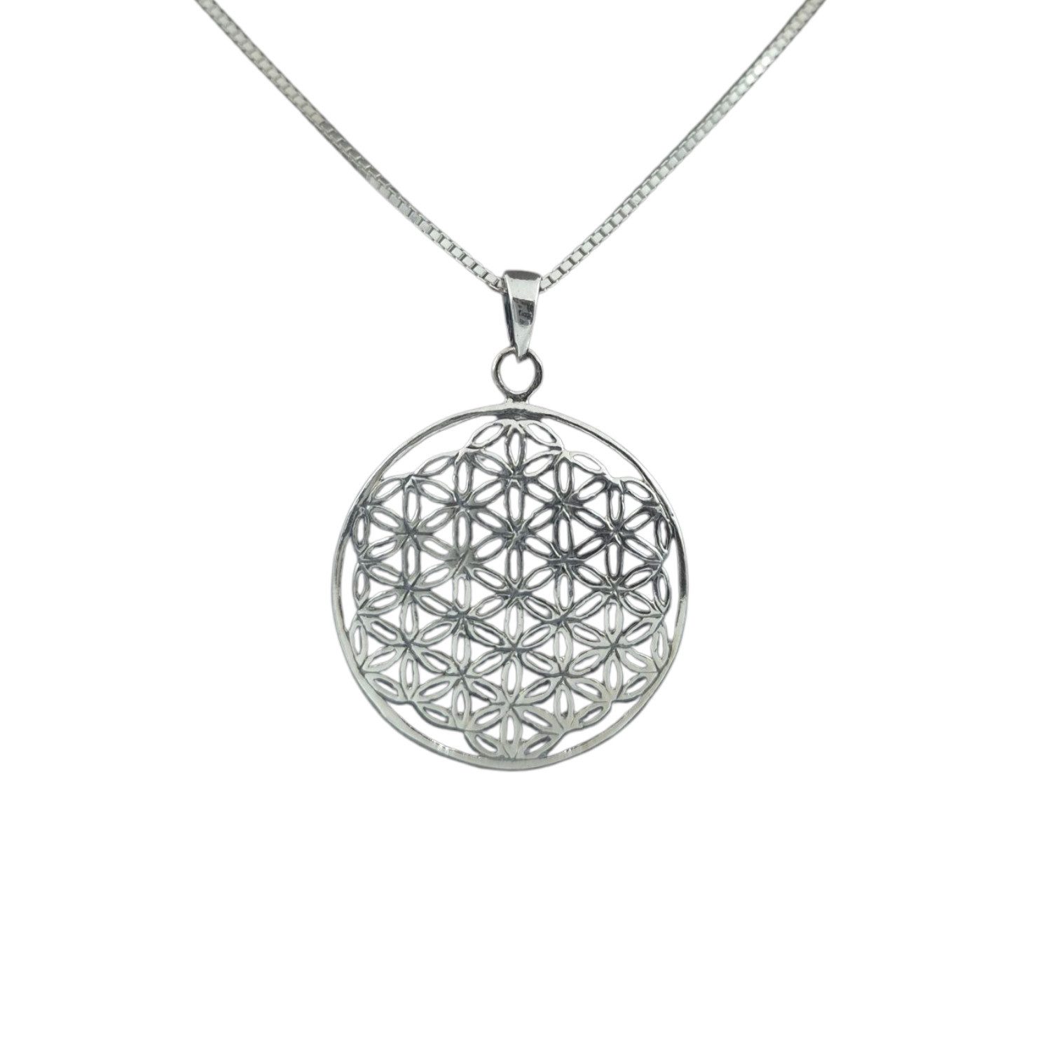 NAHLE Kette mit Anhänger Silberkette Lebensblume Kette Blume des Lebens (2- günstig online kaufen