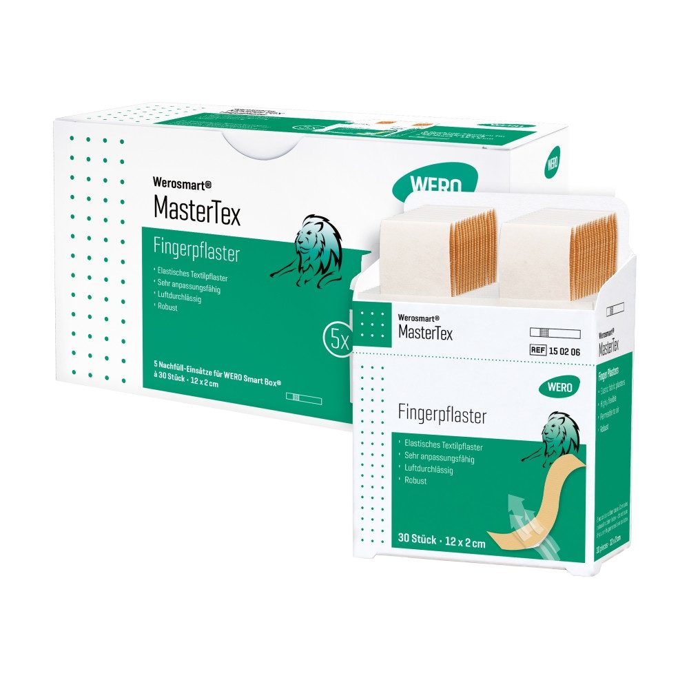 Werosmart® Wundpflaster Werosmart® MasterTex Wundpflaster (5 Einsätze, 150 St), Fingerpflaster