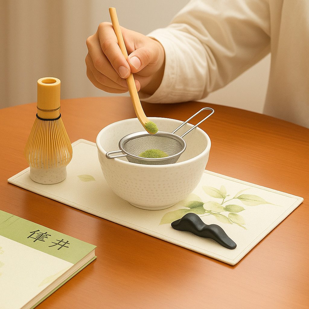 Roxlin Teeservice Roxlin Matcha Set (7-teilig) Keramik, Bambus-Besen, Schale & Zubehör