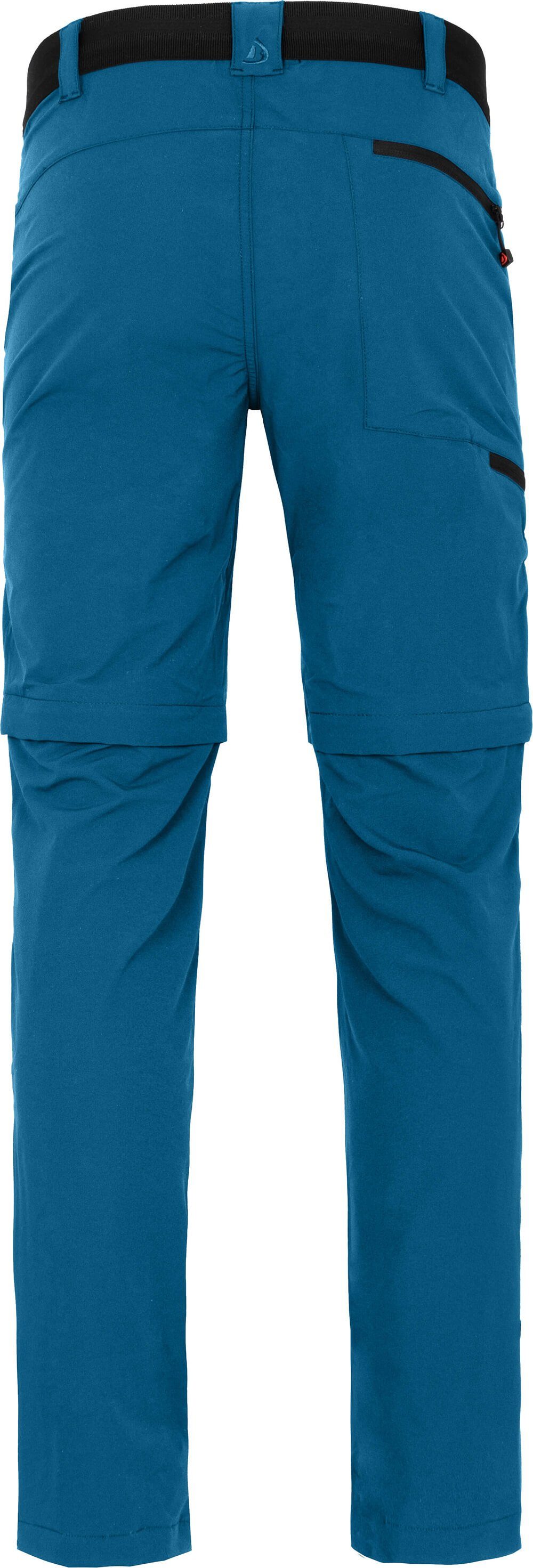 Bergson Zip-off-Hose Wanderhose, leicht, strapazierfähig, blau Herren Zipp-Off (slim) COMFORT ARRESÖ Normalgrößen, Saphir