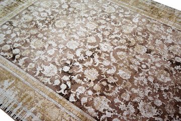 Wollteppich Teppich Luxus Designerteppich Wollteppich Paisley Muster beige braun, Carpetia, rechteckig, Höhe: 7 mm, Maschinengewebt