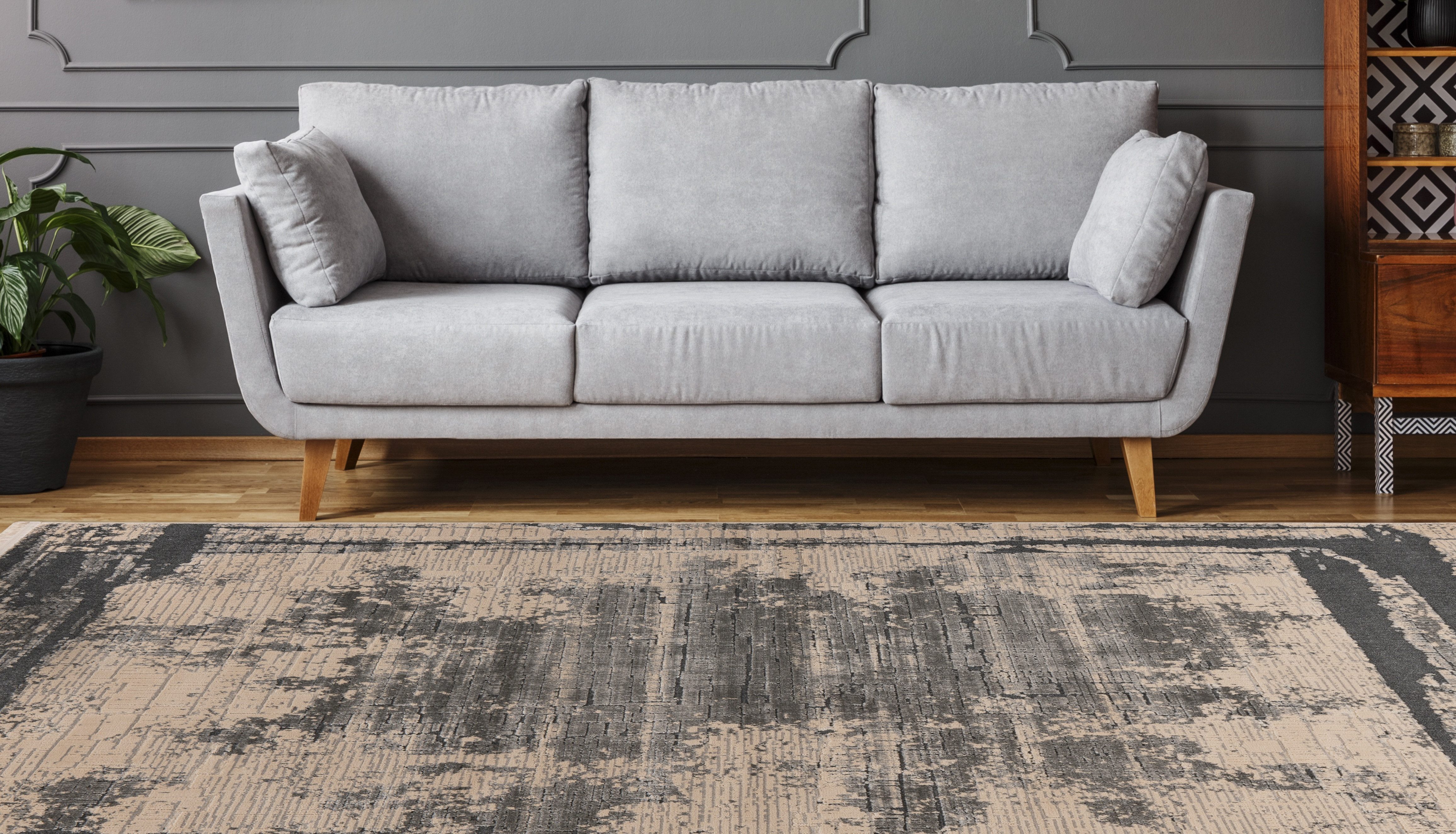 Kayoom Teppich Adela 225, rechteckig, Höhe: 13 mm, ca. 575.000 Points/qm, Vintage Look, hochwertig