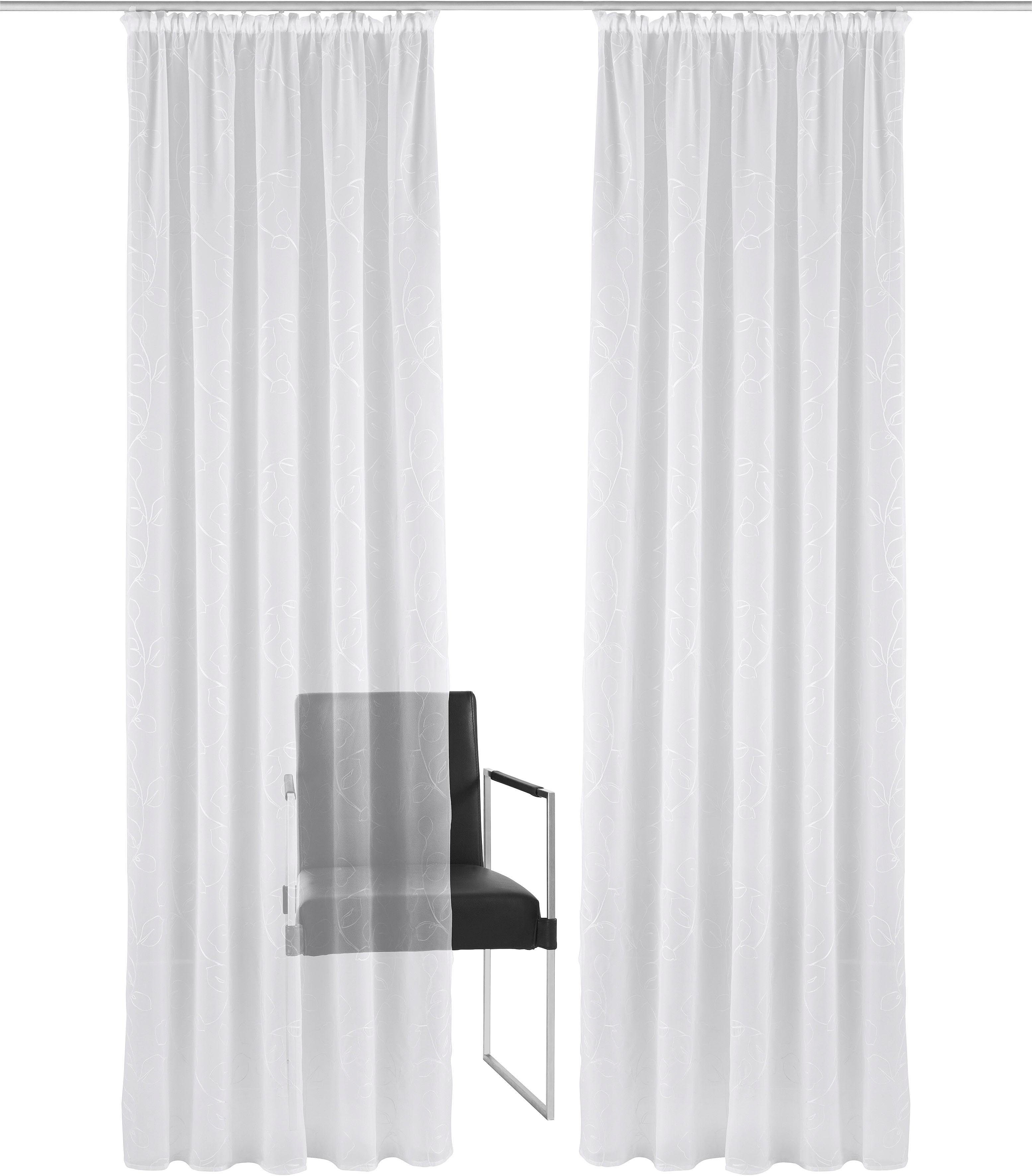 Home affaire Gardine Adele (1 St), Kräuselband, transparent, Voile, transpa günstig online kaufen