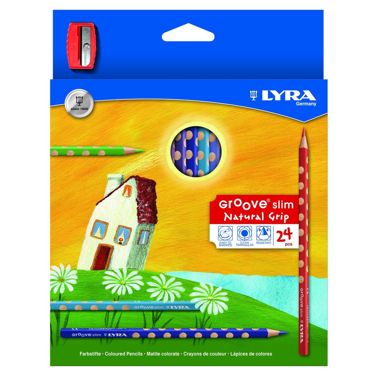 LYRA Buntstift LYRA Buntstifte Groove slim Natural Grip 24 Stück Kartonetui