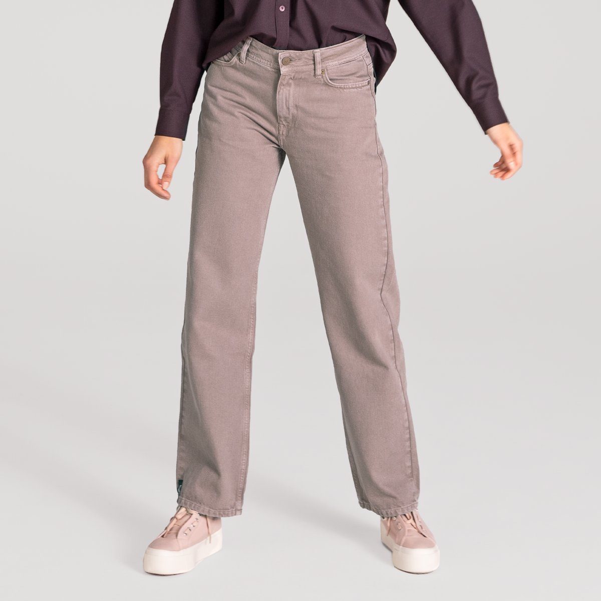 Leg Jeans ANOUK trueStory 5-Pocket-Jeans Mauve Wide