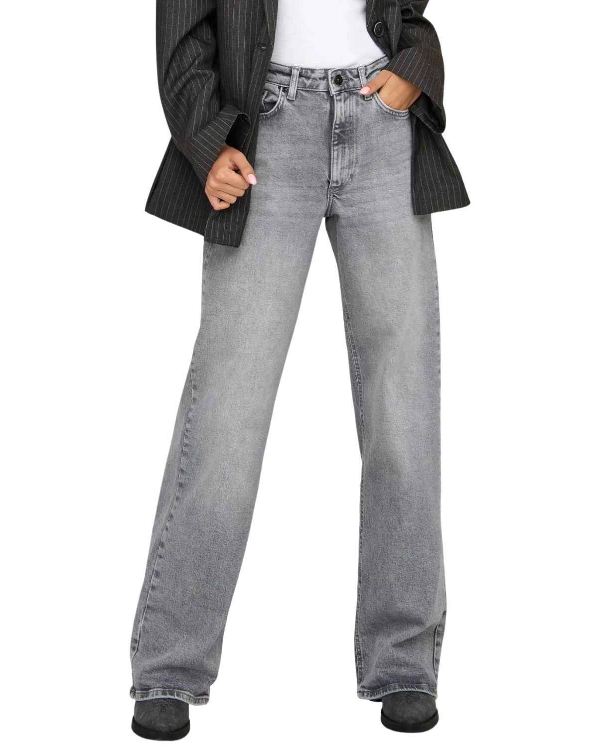 ONLY High-waist-Jeans High Waist Jeans im Used Look