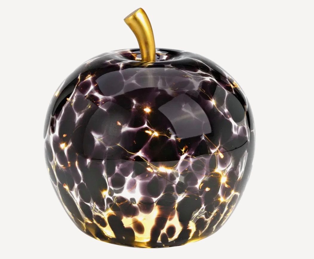 Seyila Home Dekofigur Dekorative Glas Apfel Leuchte mit LED, Crackle-Effekt günstig online kaufen