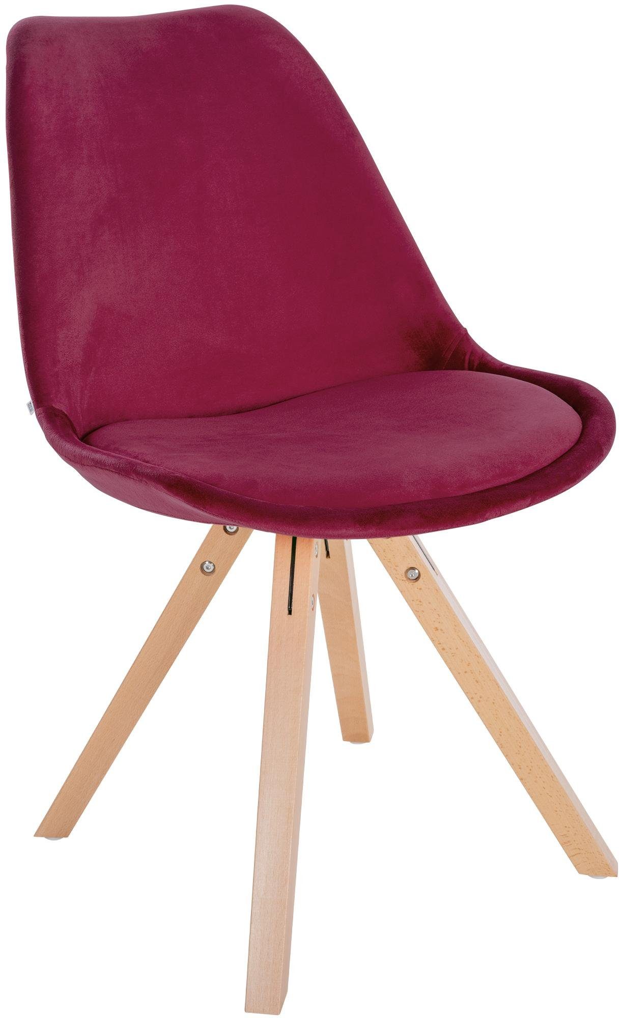CLP Esszimmerstuhl Sofia Samt, mit Holzgestell