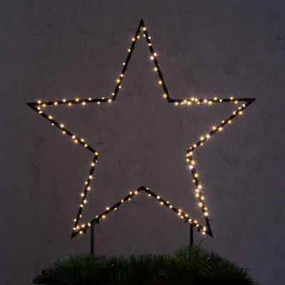 MARELIDA LED-Stern für außen LED Gartenstecker Stern Leuchtstern Lichterstern 60cm Weihnachtsdeko, LED Classic, warmweiß (2100K bis 3000K)