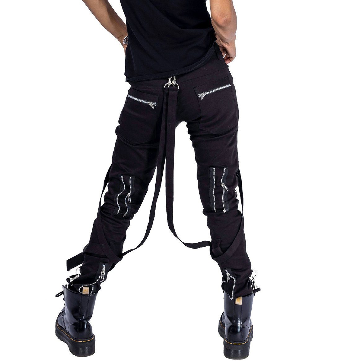 Heartless Röhrenhose Meissa Pants Gothic Strapsen Skinny Jeans Riemen Punk günstig online kaufen