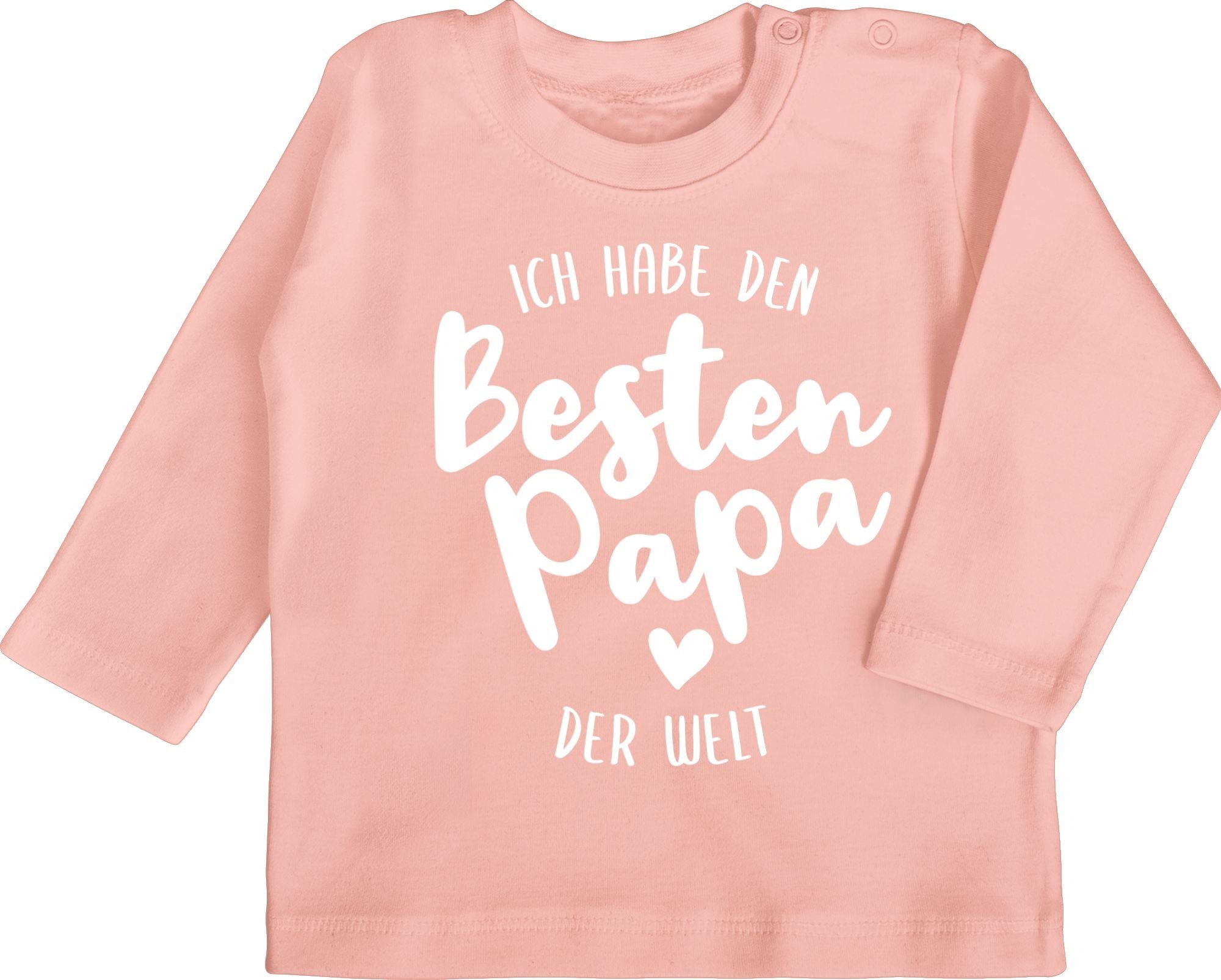 Shirtracer T-Shirt Ich habe den besten Papa der Welt Geschenk Vatertag Baby 2 Babyrosa
