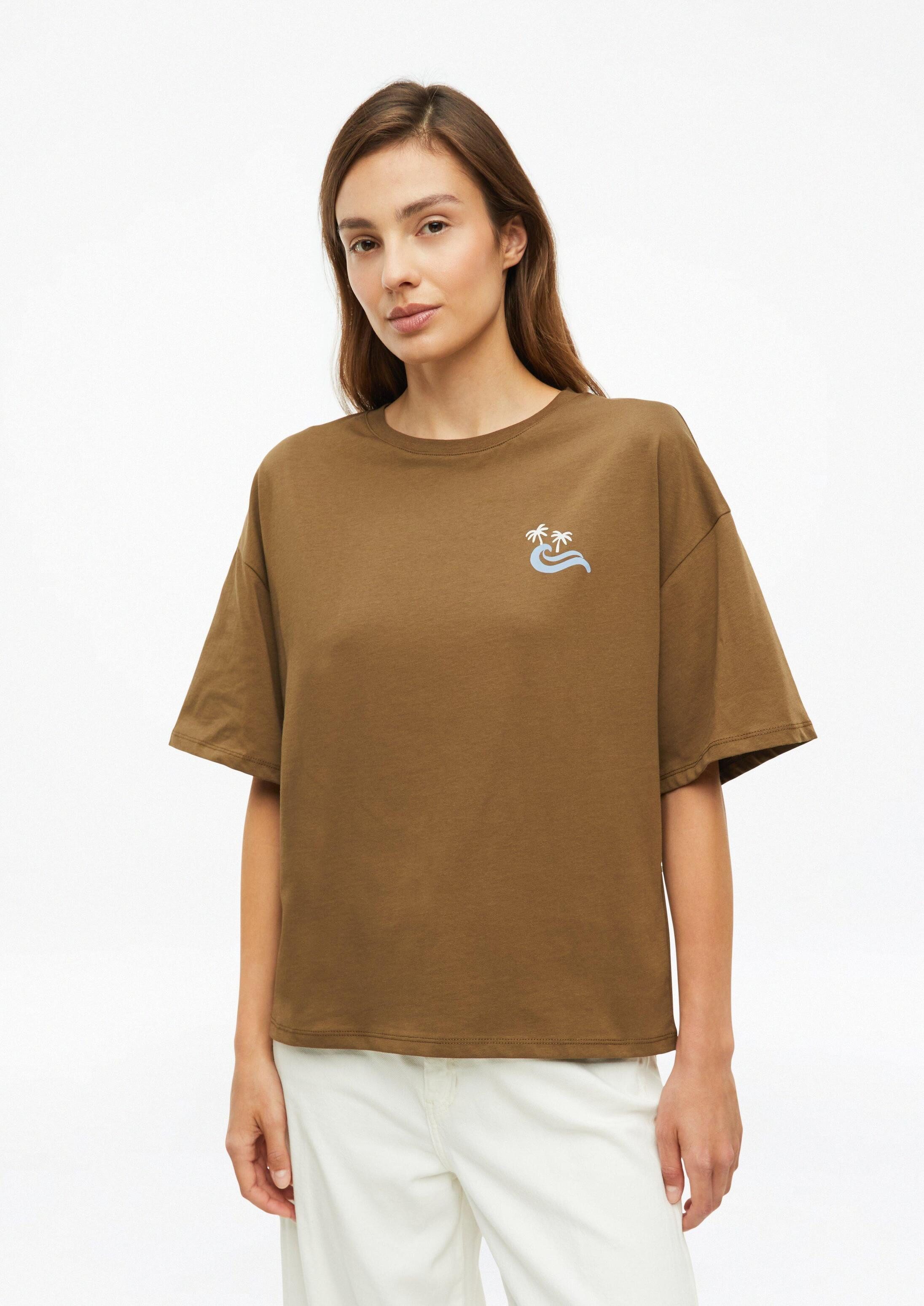 s.Oliver Kurzarmshirt T-Shirt Oversized Baumwoll-T-Shirt mit Print
