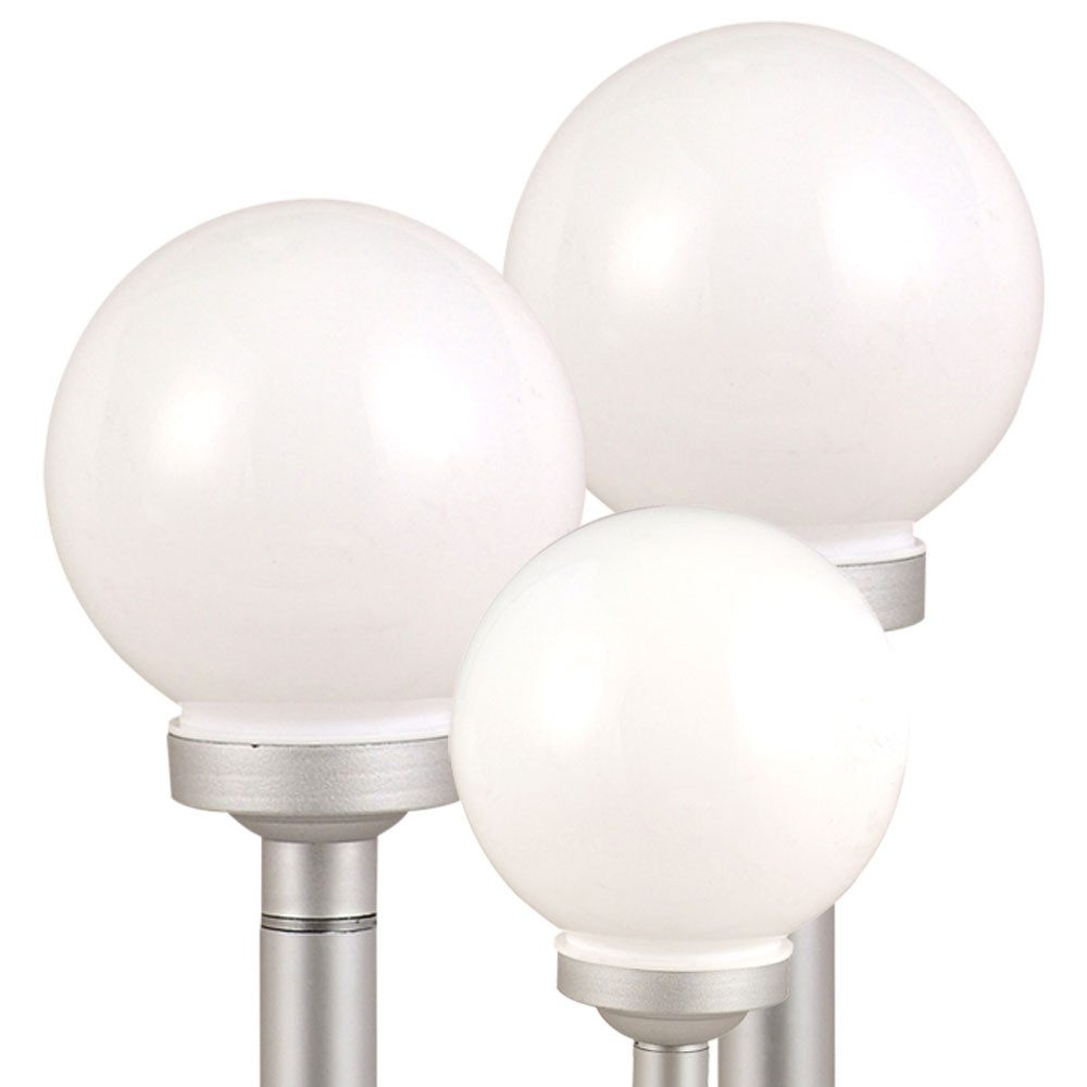 etc-shop LED Gartenleuchte, LED-Leuchtmittel fest verbaut, 3er Set LED Solar Außen Leuchten Balkon Beleuchtung Garten Deko Steck