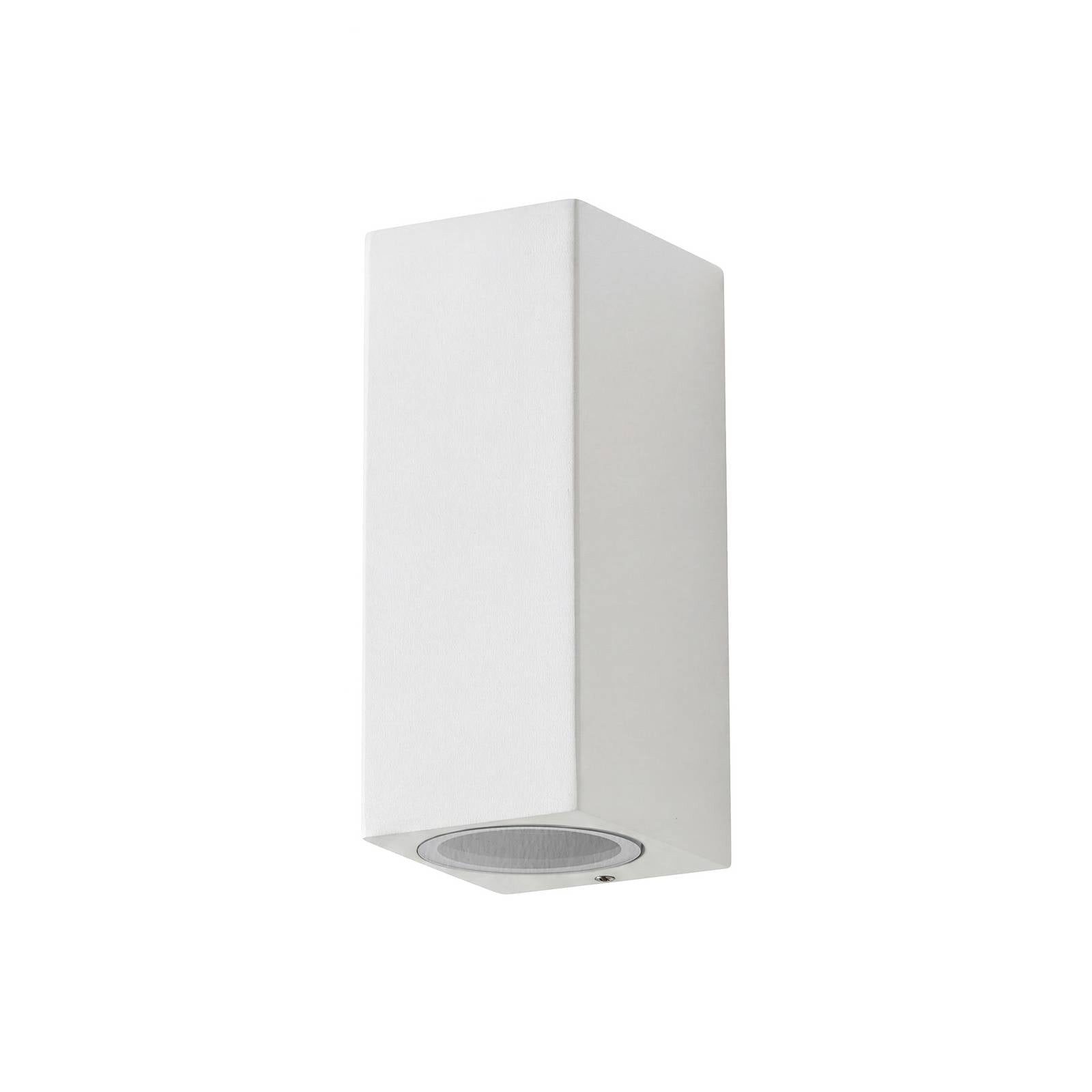 Lucande Außen-Wandleuchte Xava, Metall, Weiß IP65, 2 x 10 W LED