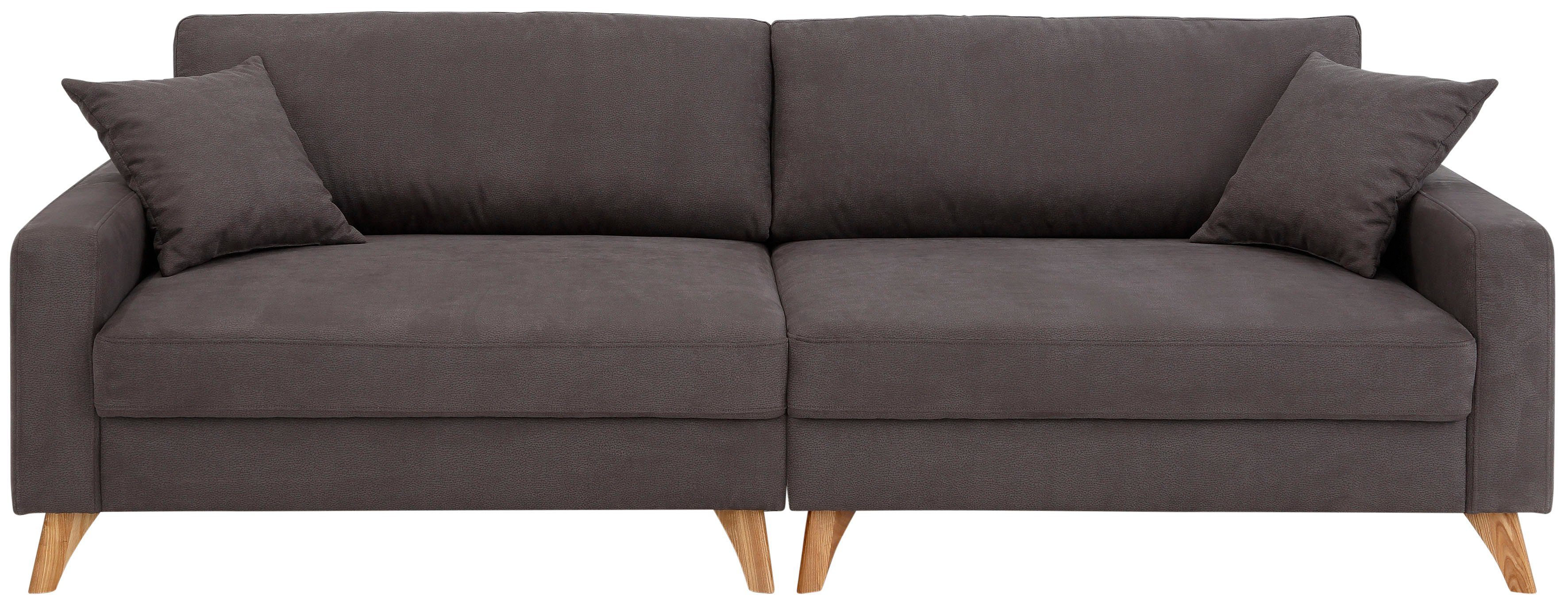 Home affaire Big-Sofa »Stanza«, incl. 2 Zierkissen und Keder, moderne Holzfüße, B/T/H: 254/113/89 cm-kaufen