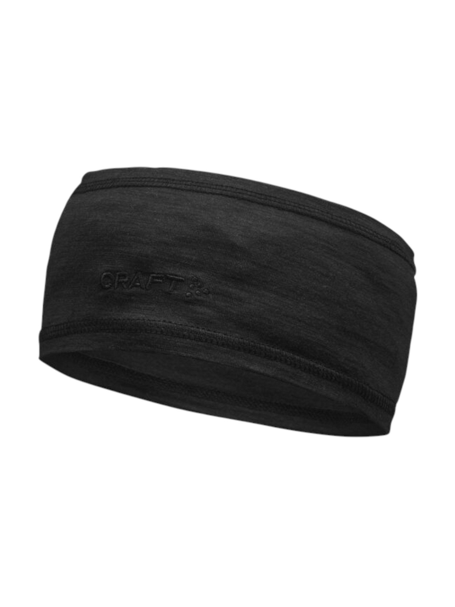 Craft Stirnband Essence Wool (Merinowolle) schwarz - 1 Stück