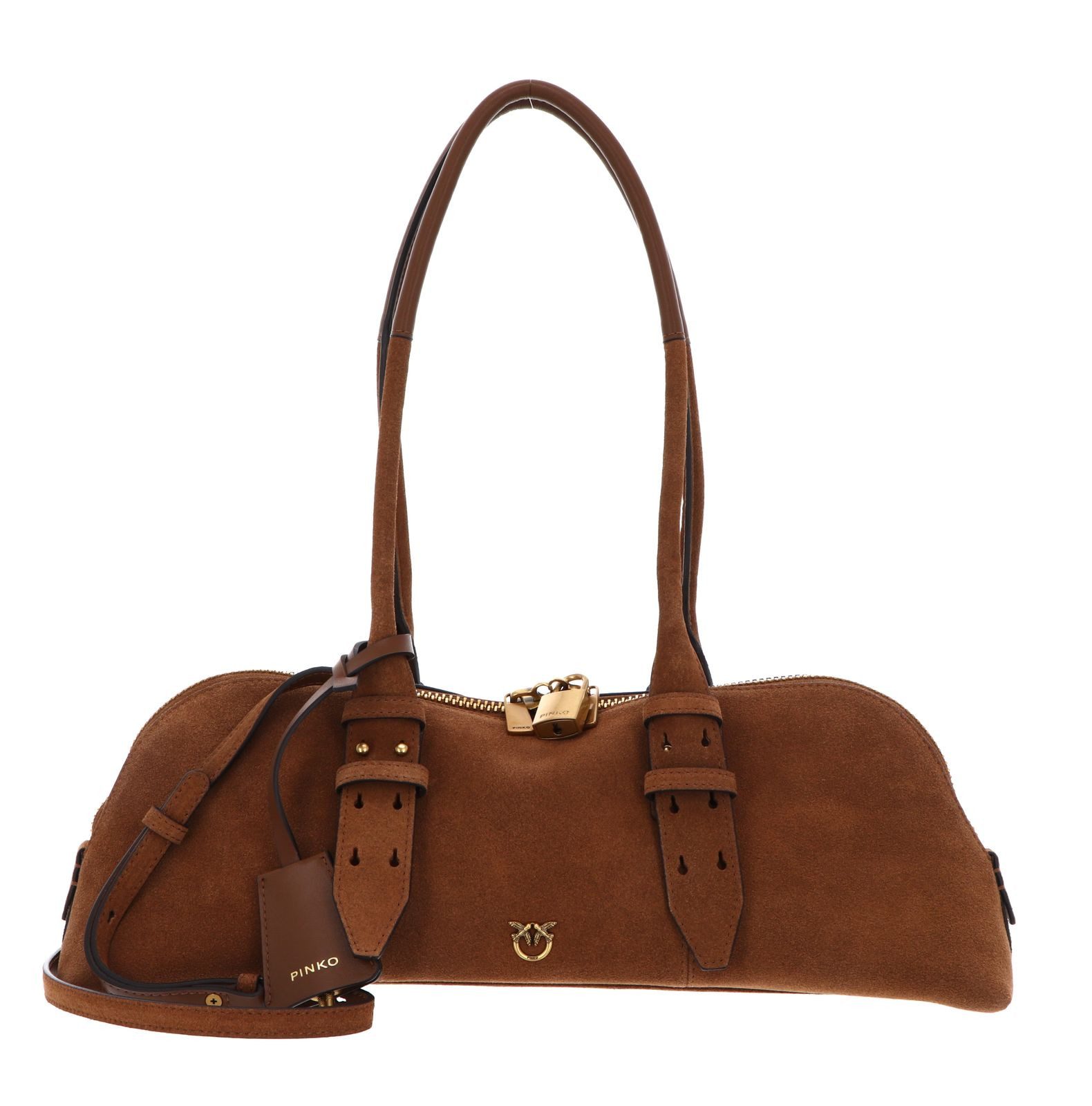 PINKO Handtasche Bowling Horizontal Big Suede +