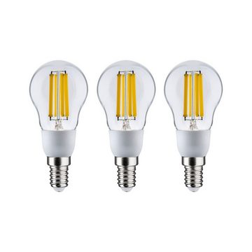 Paulmann LED-Leuchtmittel Eco-Line 3er Pack Tropfen 525lm 2,5W 3000K klar 230V, Warmweiß