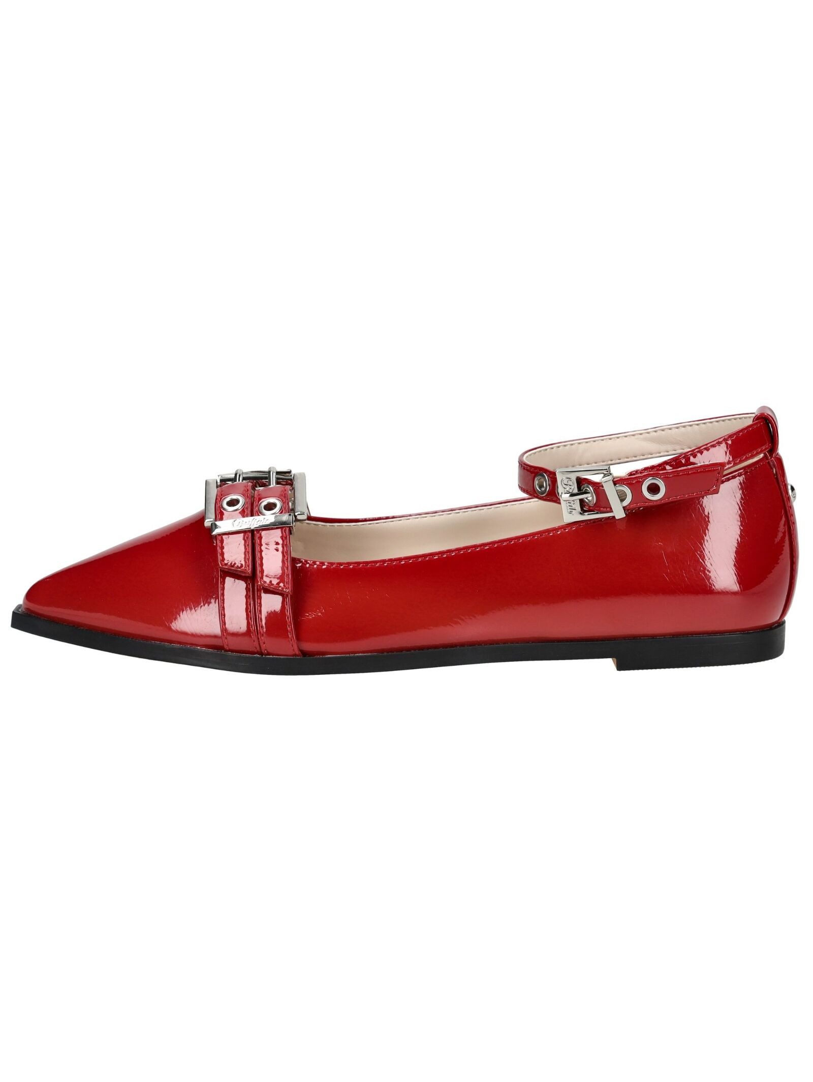 Buffalo Buffalo Ballerinas Lederimitat Riemchenballerina