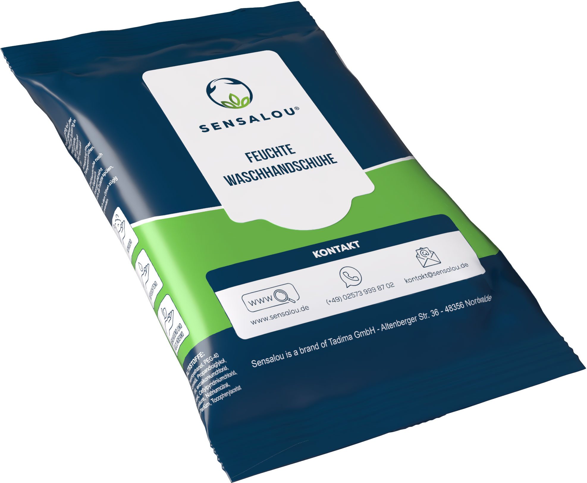 Sensalou Einmal-Waschhandschuh Sensalou Waschhandschuh Feucht Einweg - Feuchte Einmal Waschlappen (8-St)