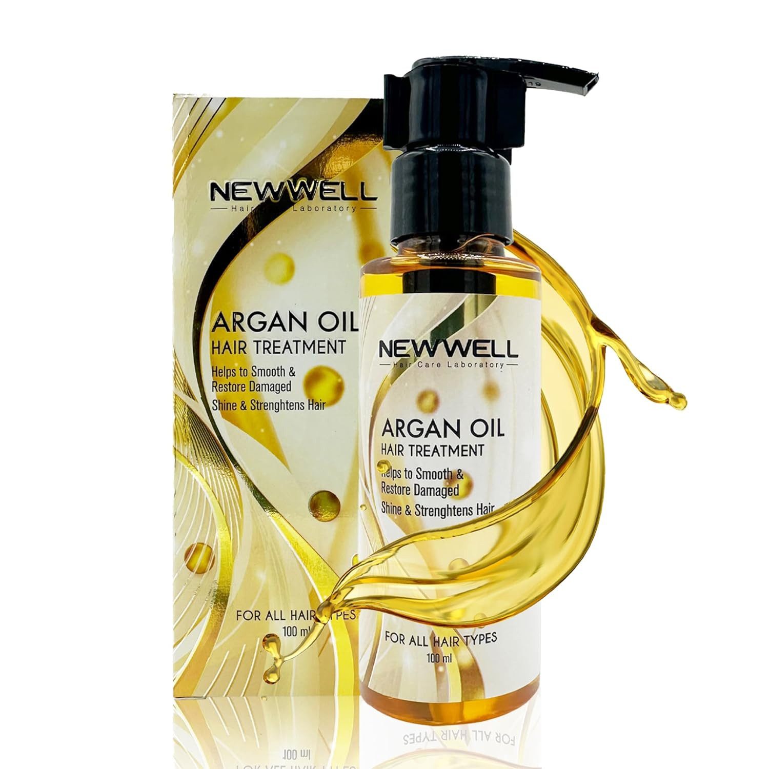 Newwell Haaröl Argan-Extrakt-Haarpflegeöl, Arganöl fördert bei regelmäßiger Anwendung die Haargesundheit.
