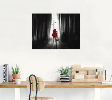 Artland Wandbild Das Rotkäppchen auf High Heels, Dark Fantasy (1 St), als Alubild, Outdoorbild, Leinwandbild, Poster in verschied. Größen