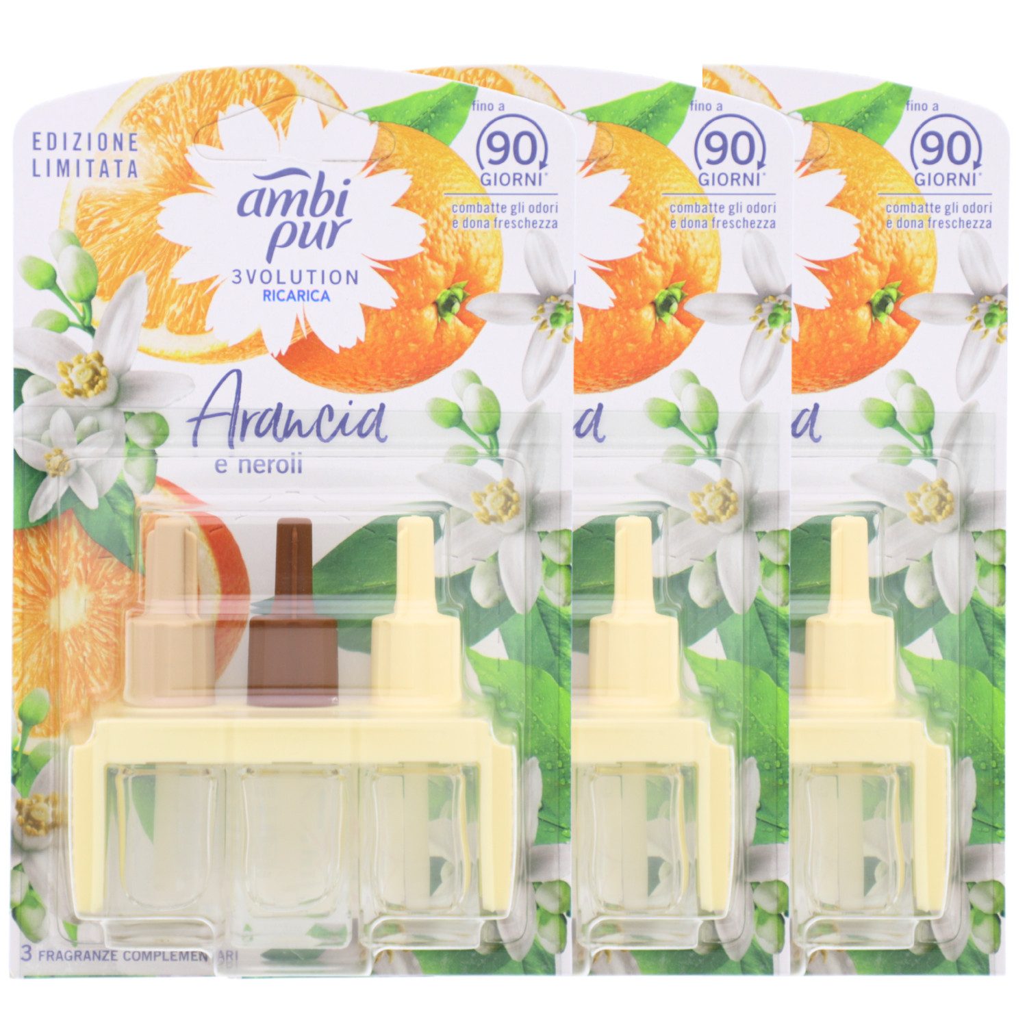 Raumduft 3x Ambi Pur 3Volution Arancia Orange und Neroli Duft Lufterfrischer je