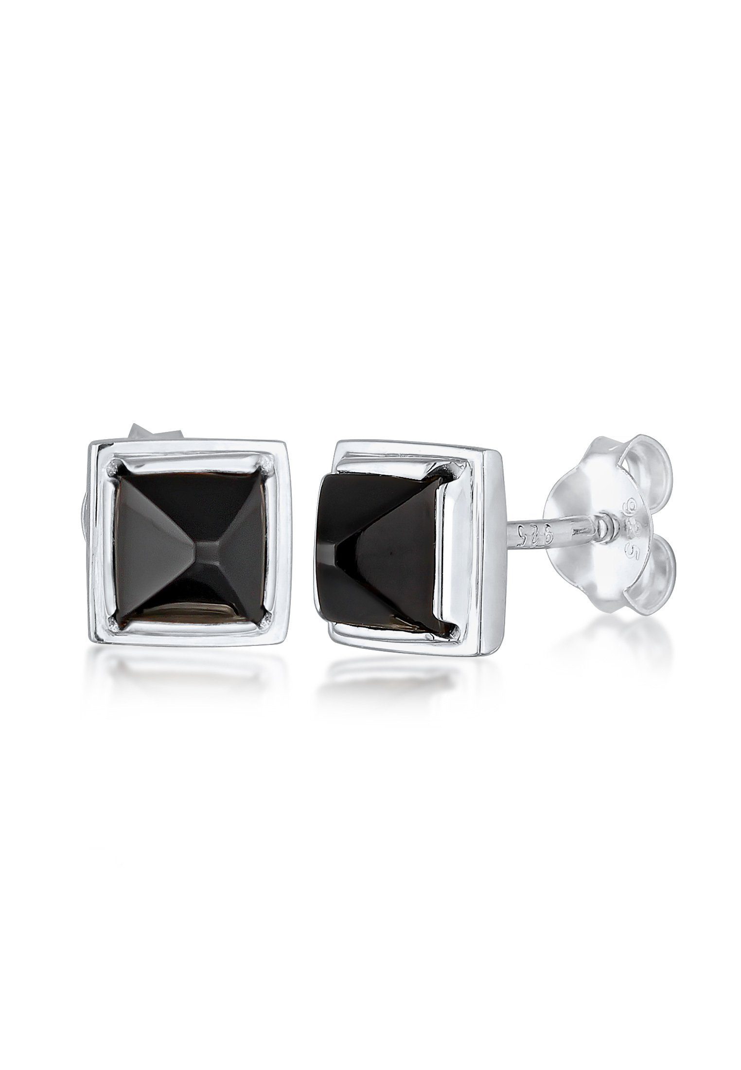 Kuzzoi Paar Ohrstecker Onyx Pyramid Quadrat günstig online kaufen