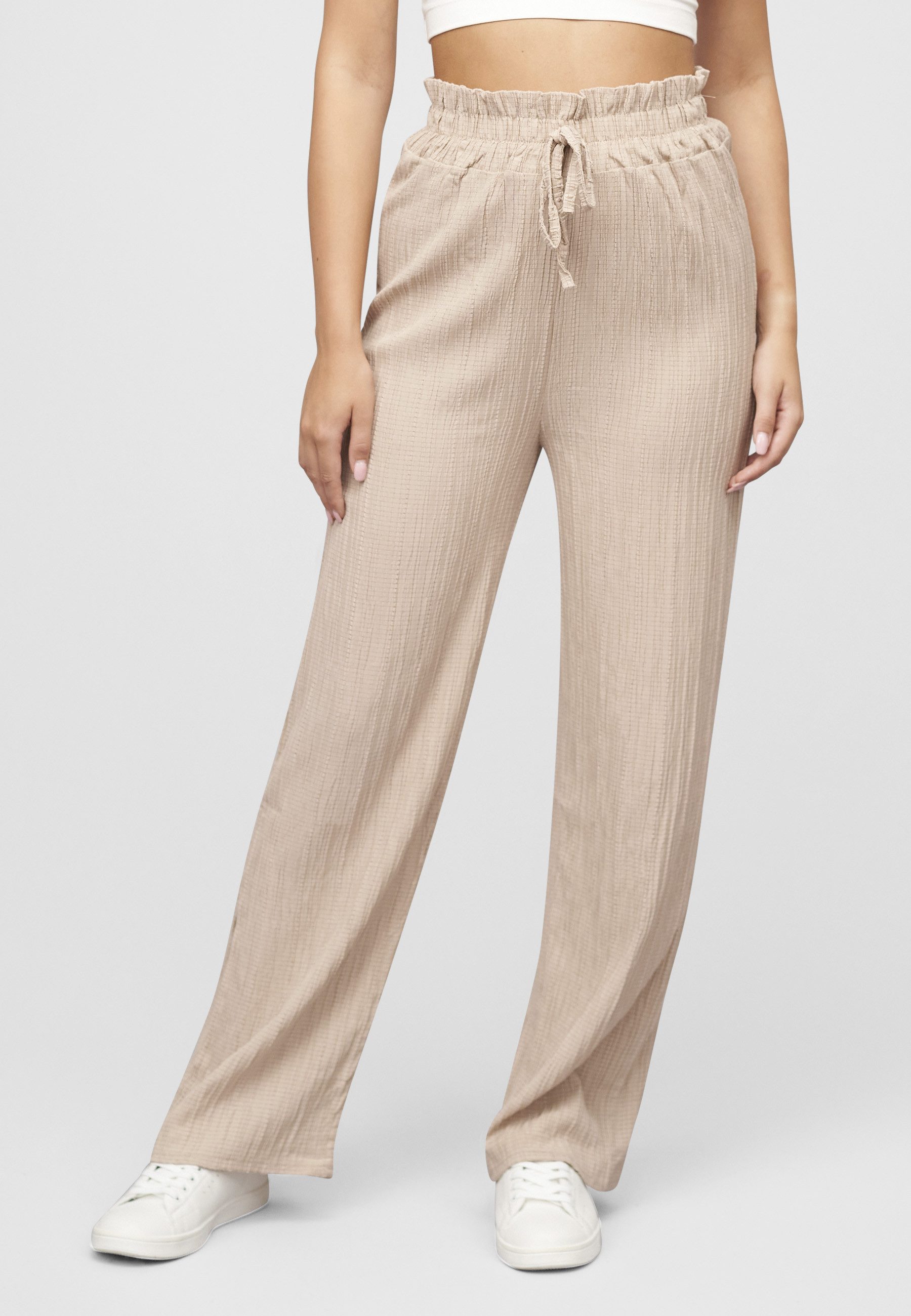 CLOUD 5IVE Stoffhose CLOUD 5IVE Sommer Hose mit weitem Beinschnitt und Strukturstoff (1-tlg)