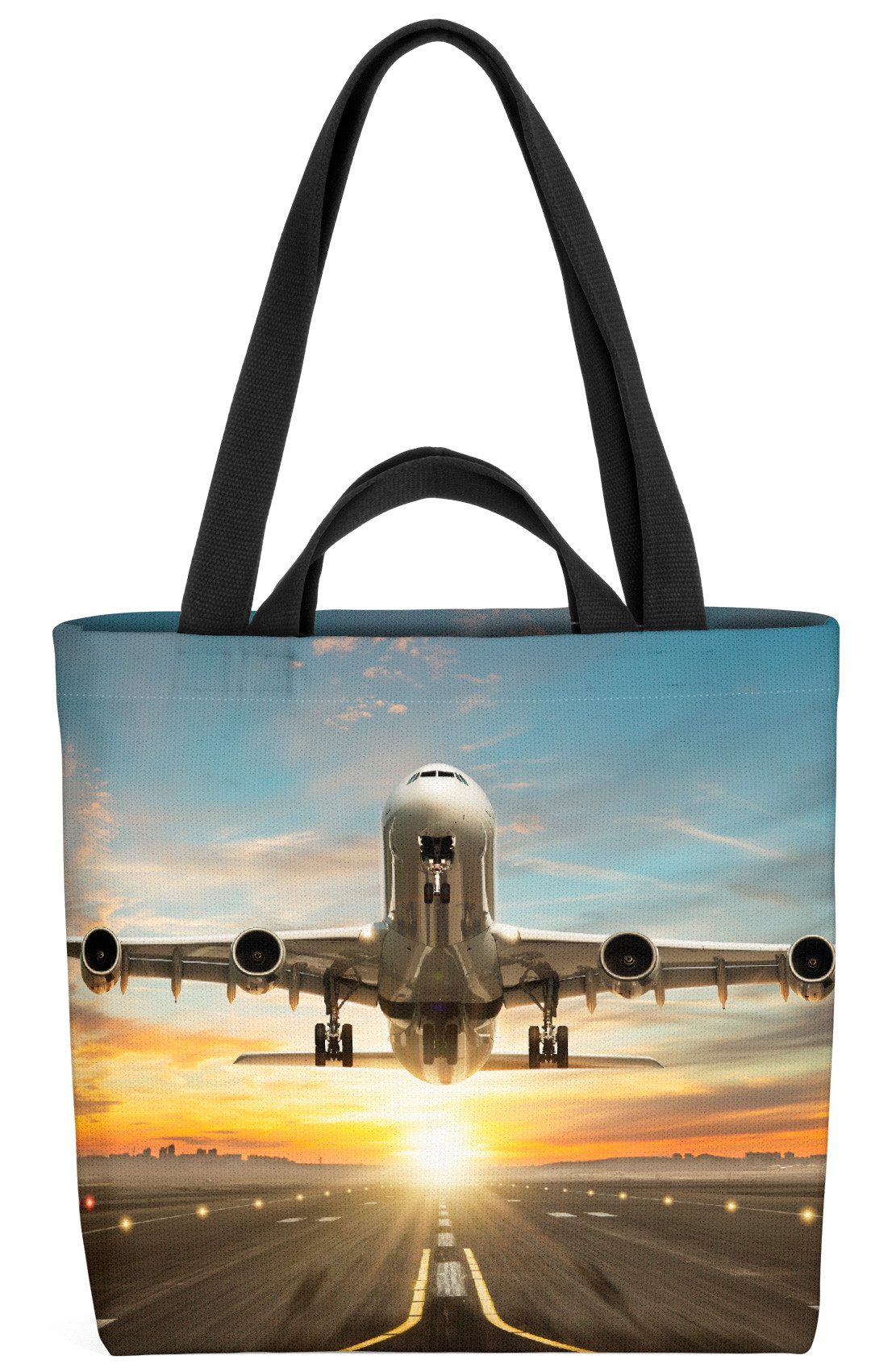 VOID Shopper Einkaufstasche, Flugzeug Landebahn Flughafen Flugzeug Landebahn Flughafen Reisen Flie