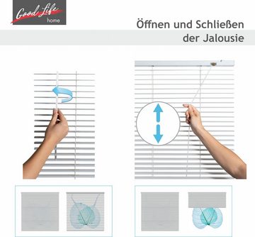 Jalousie Matti, Good Life, ohne Bohren, freihängend, Klemmfix-Jalousie aus Aluminium