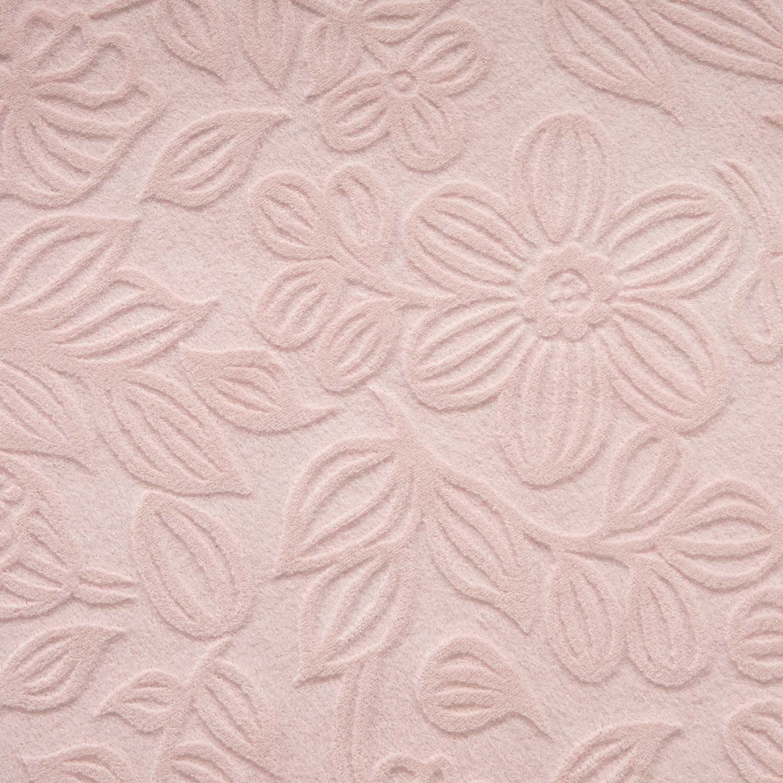 TaCa Home Teppich Kurzflor Teppich Hasenfell Optik, rund, Höhe: 10 mm, Wohnzimmer, Kinderzimmer, Esszimmer, Flora Rosa - 80 x 80 cm rund