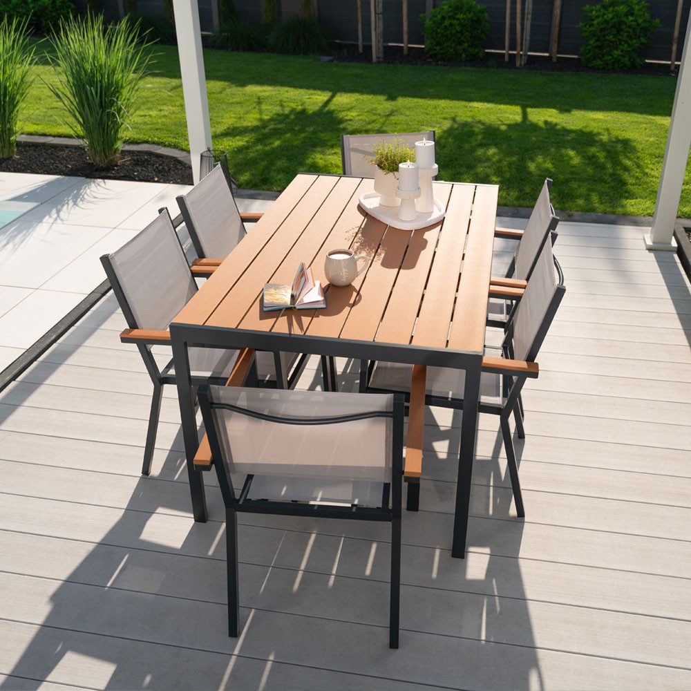 HOME DELUXE Gartentisch CANTOS SEDIA 150 x 90 cm (7-St) günstig online kaufen