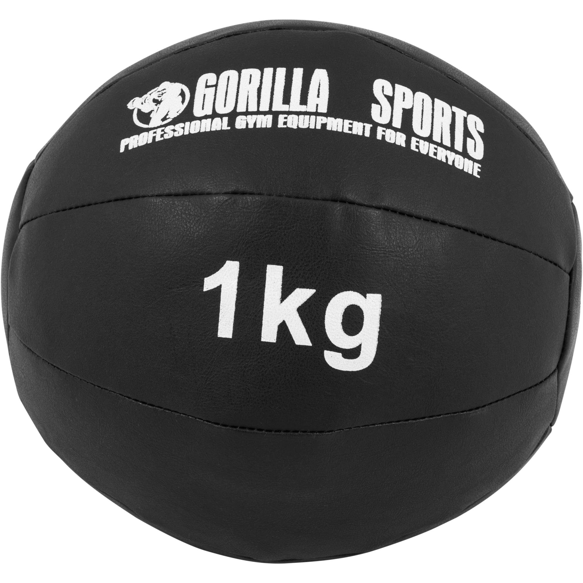 GORILLA SPORTS Medizinball 55 aus Gewichtsball kg Leder, Trainingsball, Einzeln/Set, Fitnessball, Set 29cm