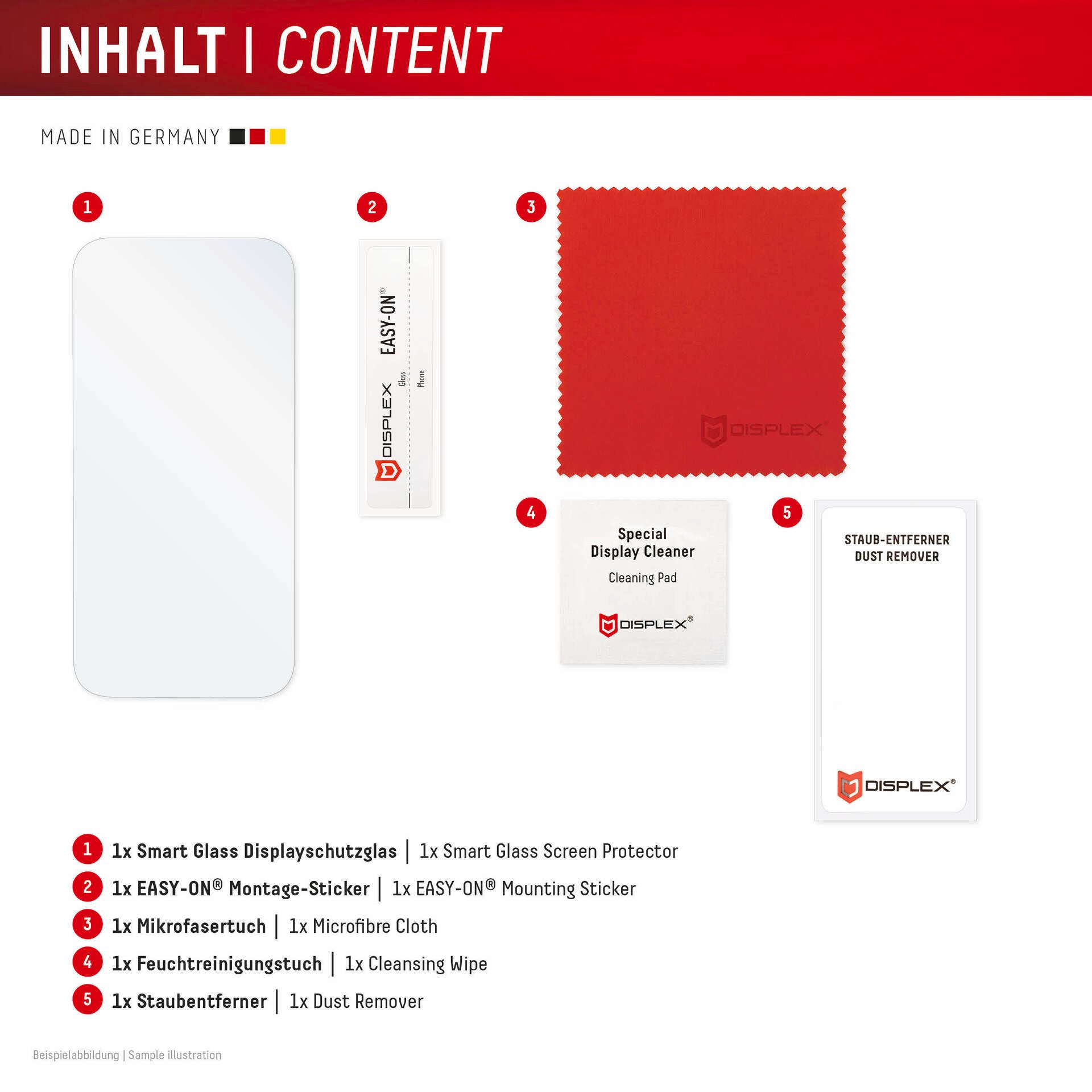 Displex Displayschutzglas Smart Glass Screen Protector für Apple iPhone Air, Displayschutzfolie, Schutzfolie, Bildschirmschutz, kratz- & stoßfest – Bild 5 von 5